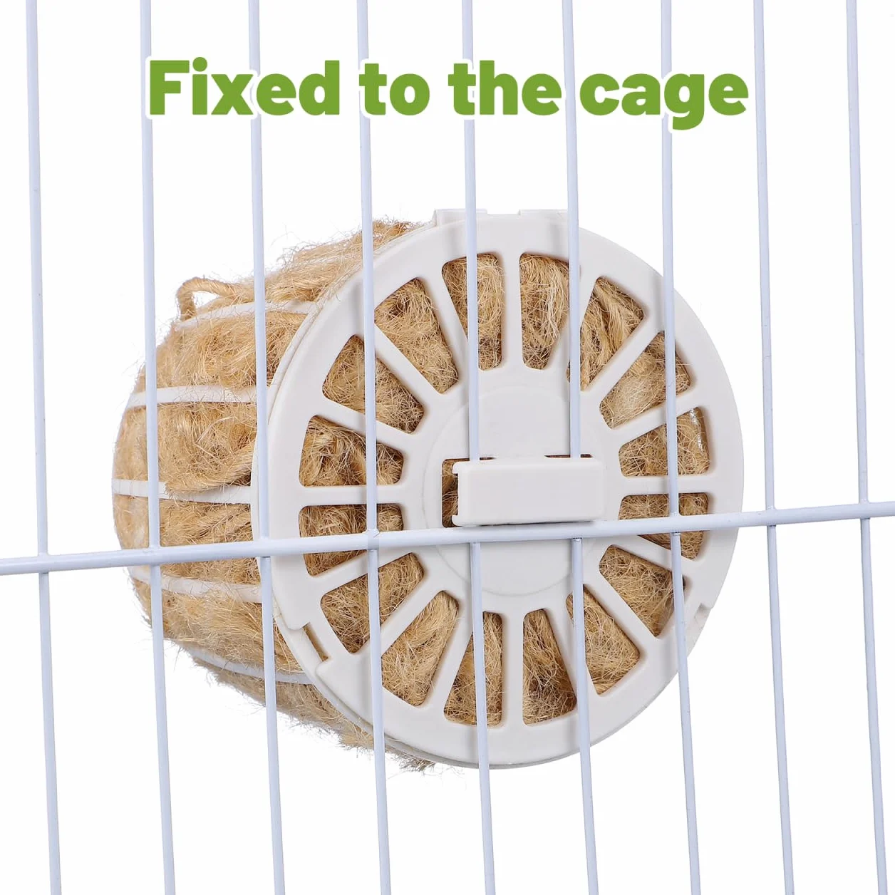 Homoyoyo Nid d'oiseau en coton et jute durable avec panier - Matériau de nid sûr pour canaris, perruches et petits oiseaux - Accessoire de construction naturel