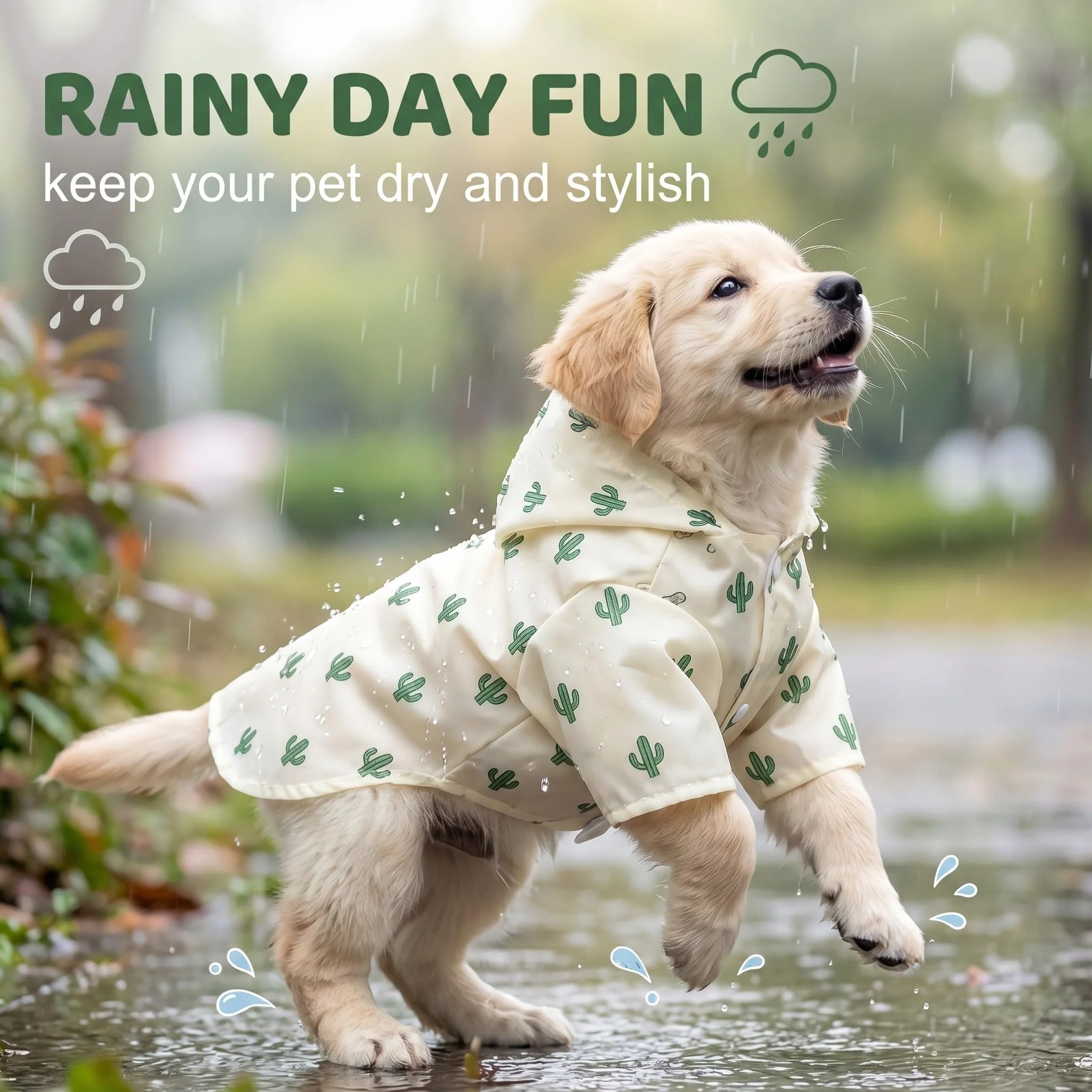 manteaux imperméables pour chiens, manteau pluie chien avec capuche, imperméables pour chiots avec trou pour laisse,veste de pluie pour animaux de compagnie,poncho pour petits chiens 4-7kg, XL