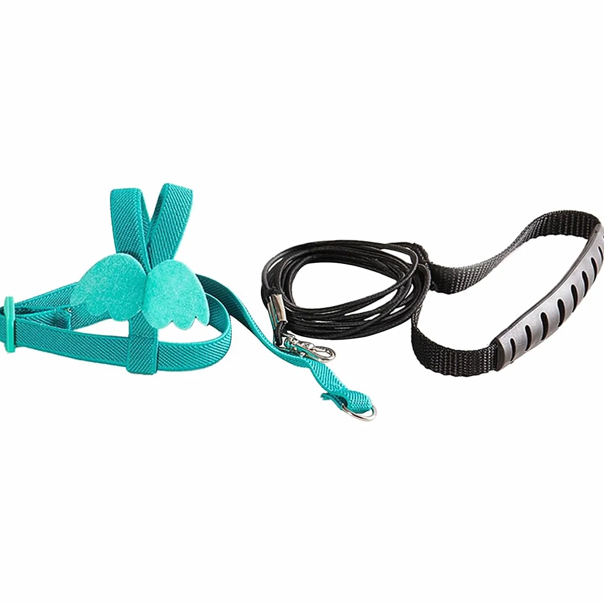 Kit de Harnais et Laisse pour Oiseaux en Plein Air, Harnais réglable pour Animaux de Compagnie (Bleu Clair)