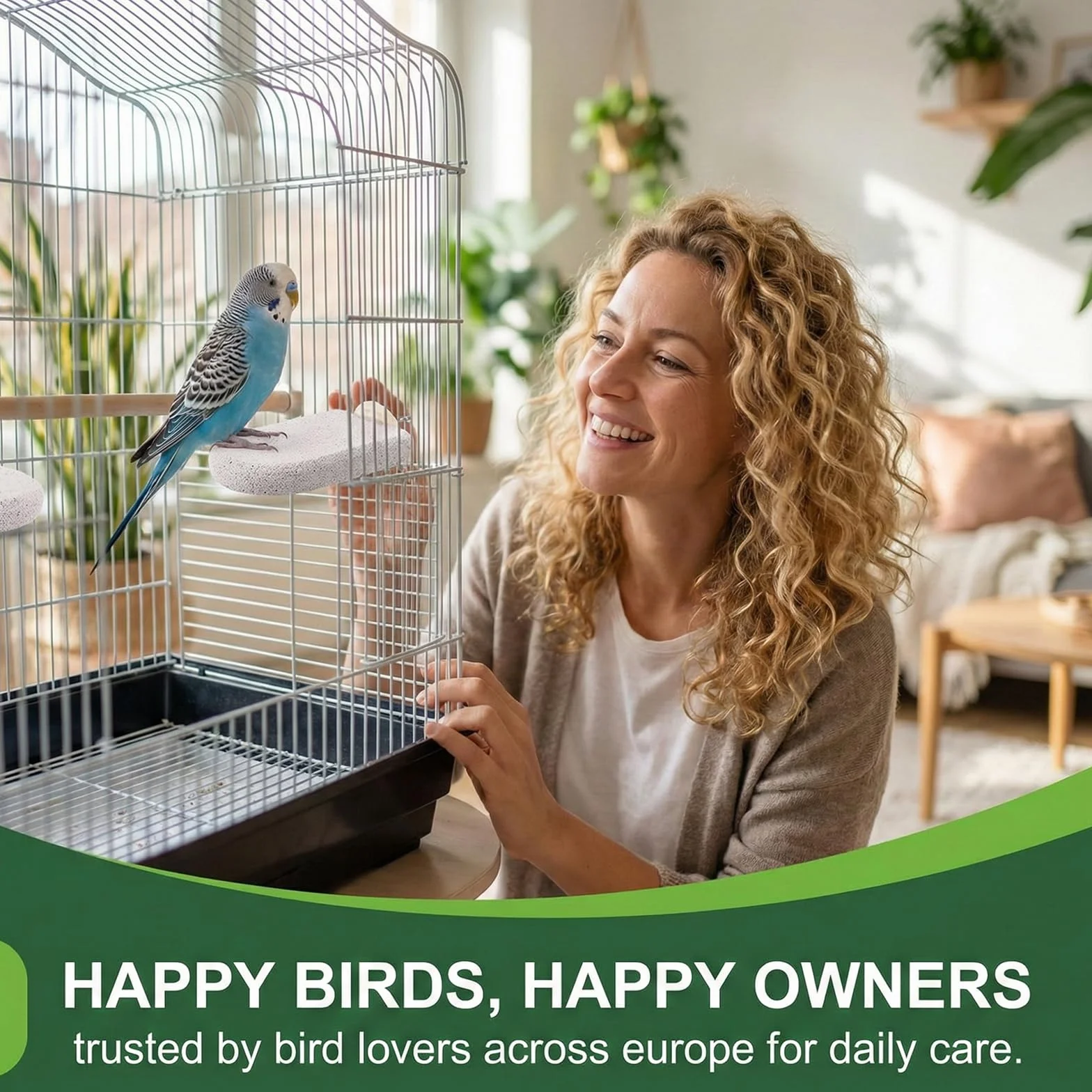 Perchoir Oiseau en Pierre Minérale Design Glace sur Bâton, Bâton à Ronger Naturel pour Perruches Ondulées et Calopsittes