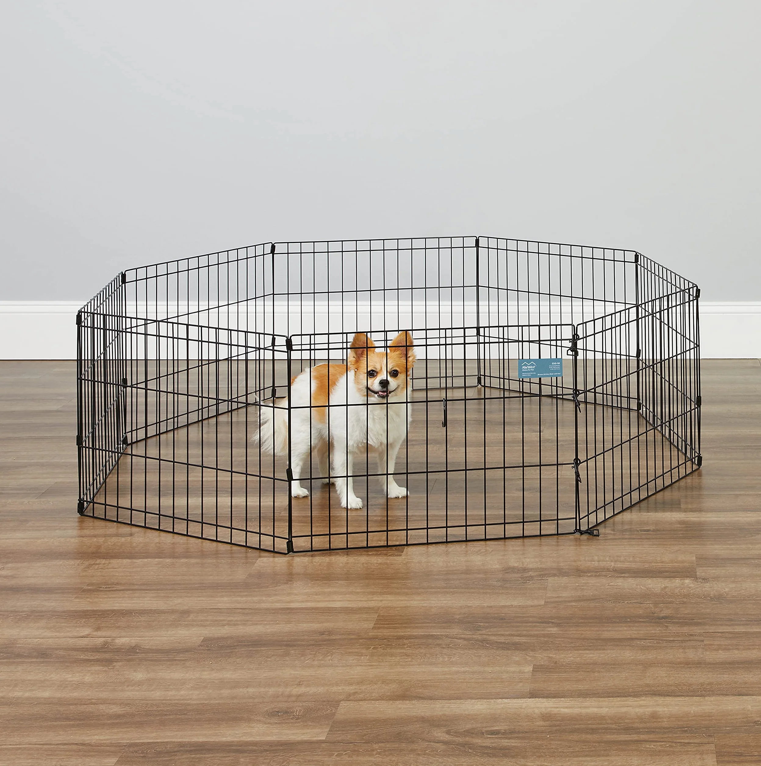 MidWest Homes for Pets Cage d'exercice et parc pour chien sans porte 60,96 cm x 45,72 cm Revêtement noir