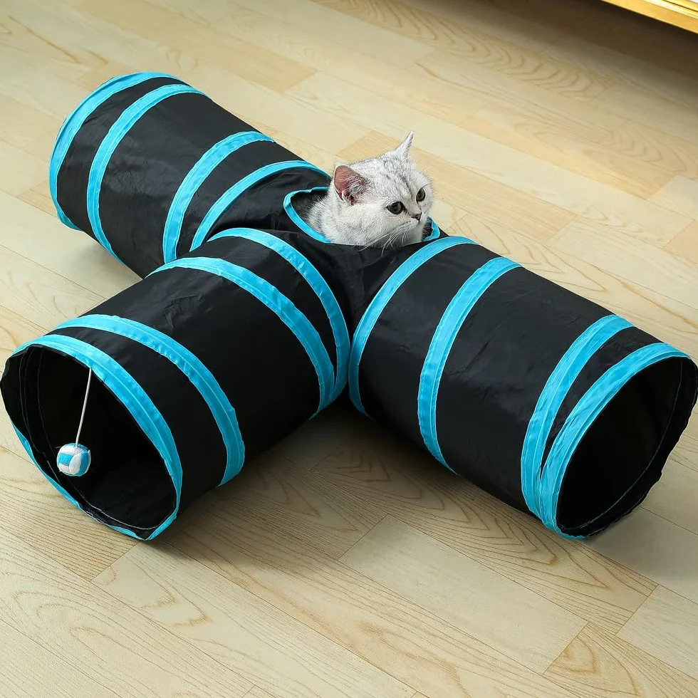 Tunnel Jeu Pet Tube Pliable Jouet pour Les Chats Lapins Chiens