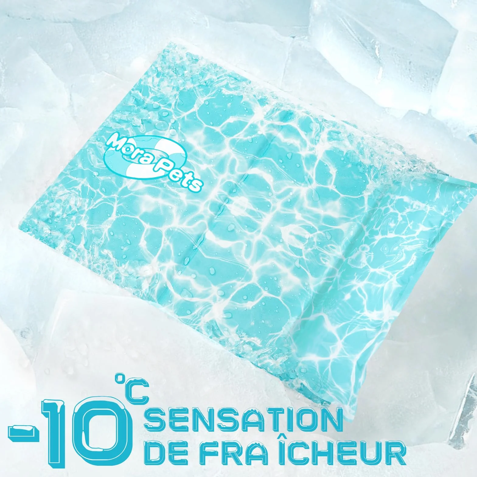 Pawtasy Tapis Rafraîchissant pour Chien XL 100x60 cm, Gel Auto-Rafraîchissant, Étanche