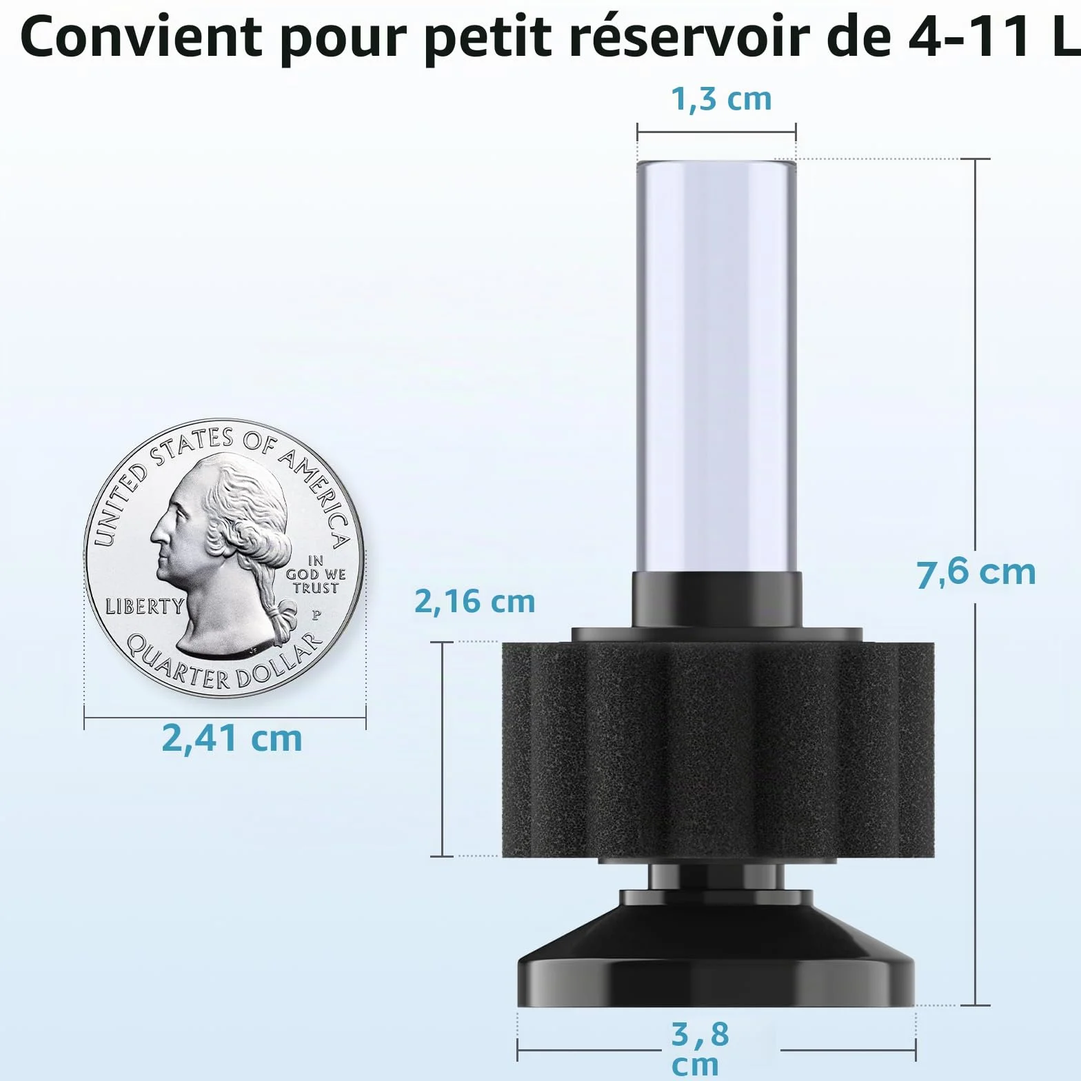 Pawfly Filtre éponge d'aquarium Nano Bio Silencieux Betta Kit Mousse Crevettes Tuyau Aération 12 litres
