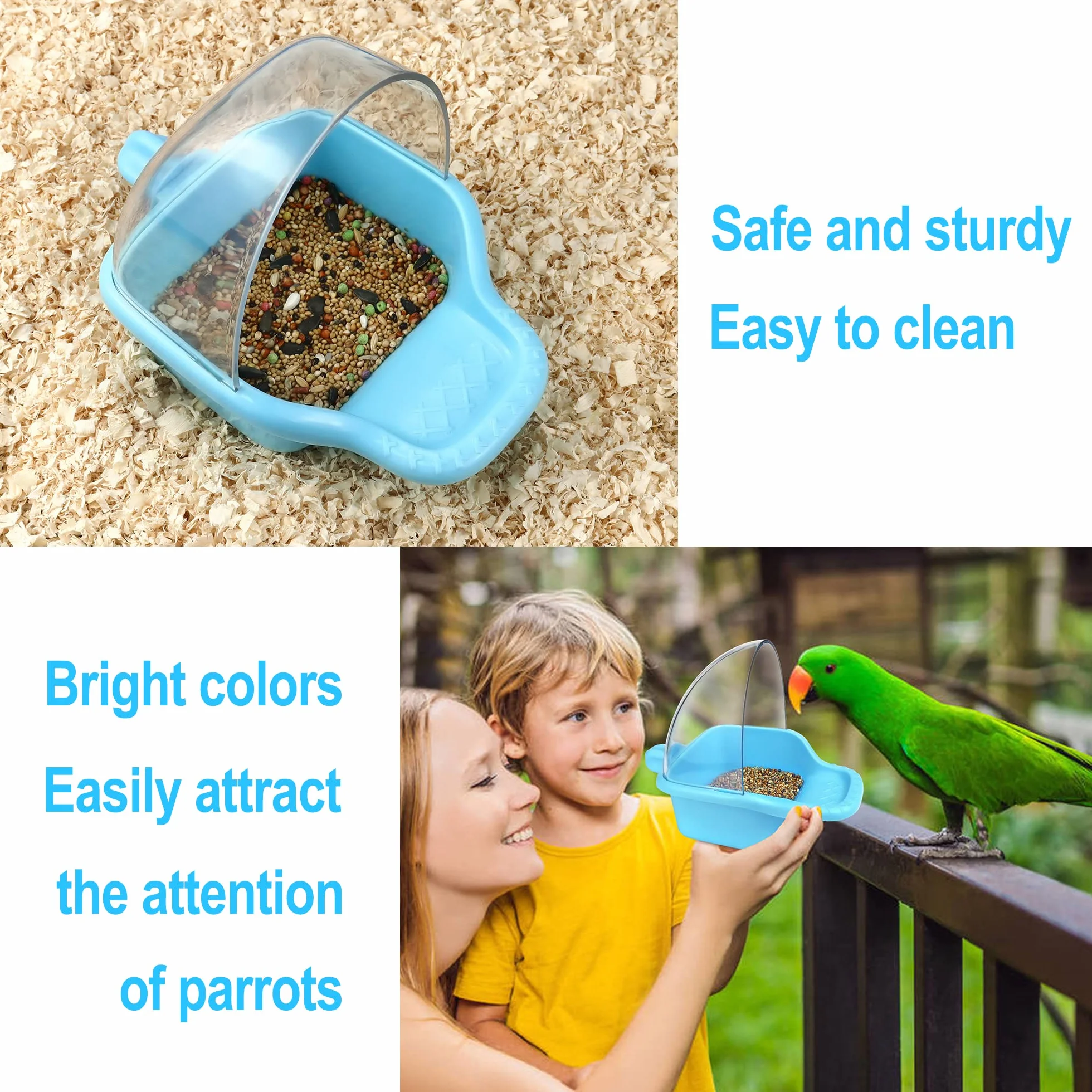 Boîte de Bain à Oiseaux à Suspendre - Jouet pour Perruche - Baignoire pour Perroquet - Baignoire pour Perroquet - Baignoire pour Oiseaux - Accessoires pour Petits Oiseaux, perroquets, calopsittes