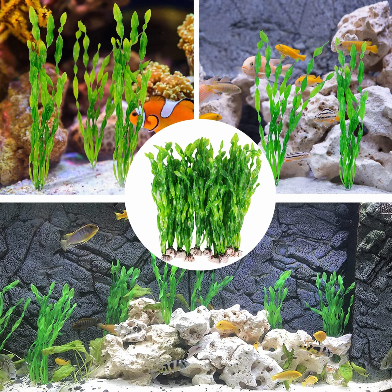 Aquarium Plante Artificielle Décoration 10 Pièces
