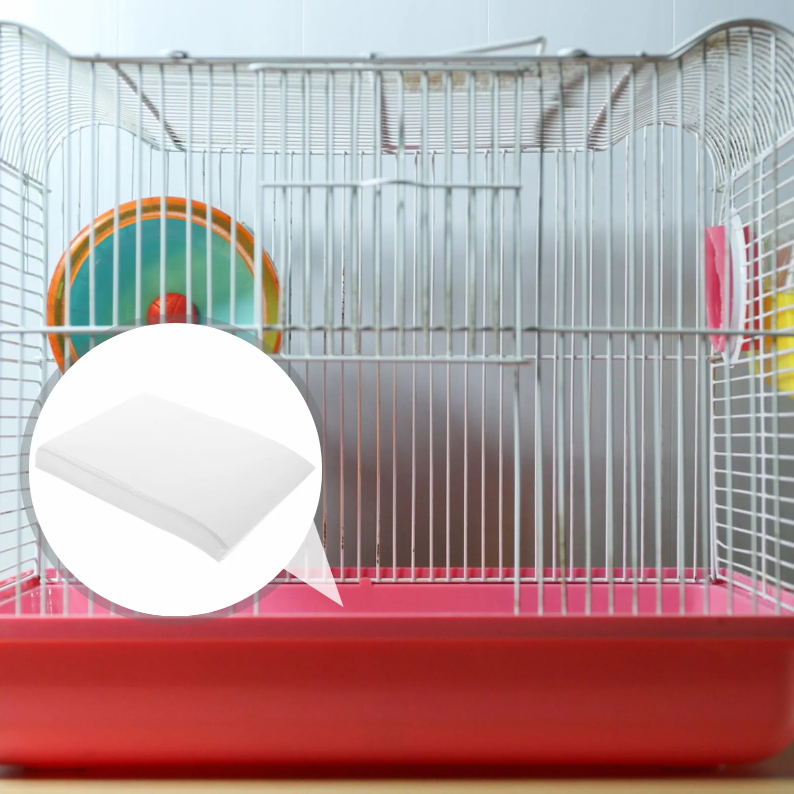Housoutil Revêtements pour Cage à Oiseaux, 100 Pièces, 22 x 15 cm, Fond de Cage Oiseaux