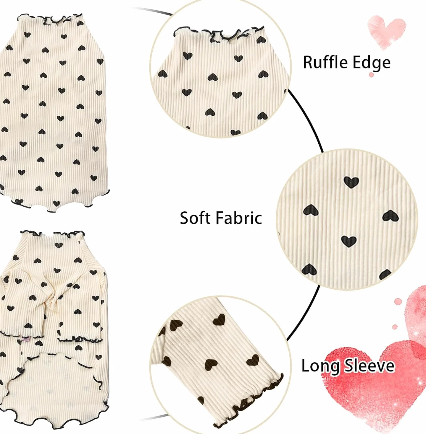 Chemise Extensible à Volants pour Petits Chiens Chats Été Automne Chihuahua Schnauzer Shih Tzu Yorkshire Taille S Café