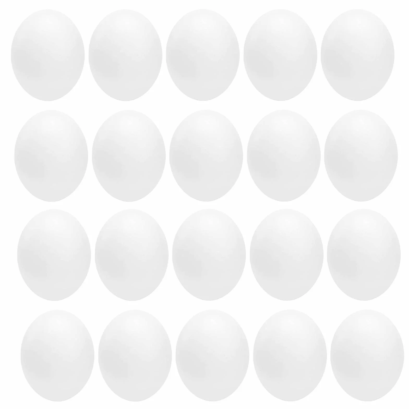 BETOOKY Œufs Factices Blancs Taille Naturelle Lot de 24 Plastique Solide pour Perruches Oiseaux Nicheurs