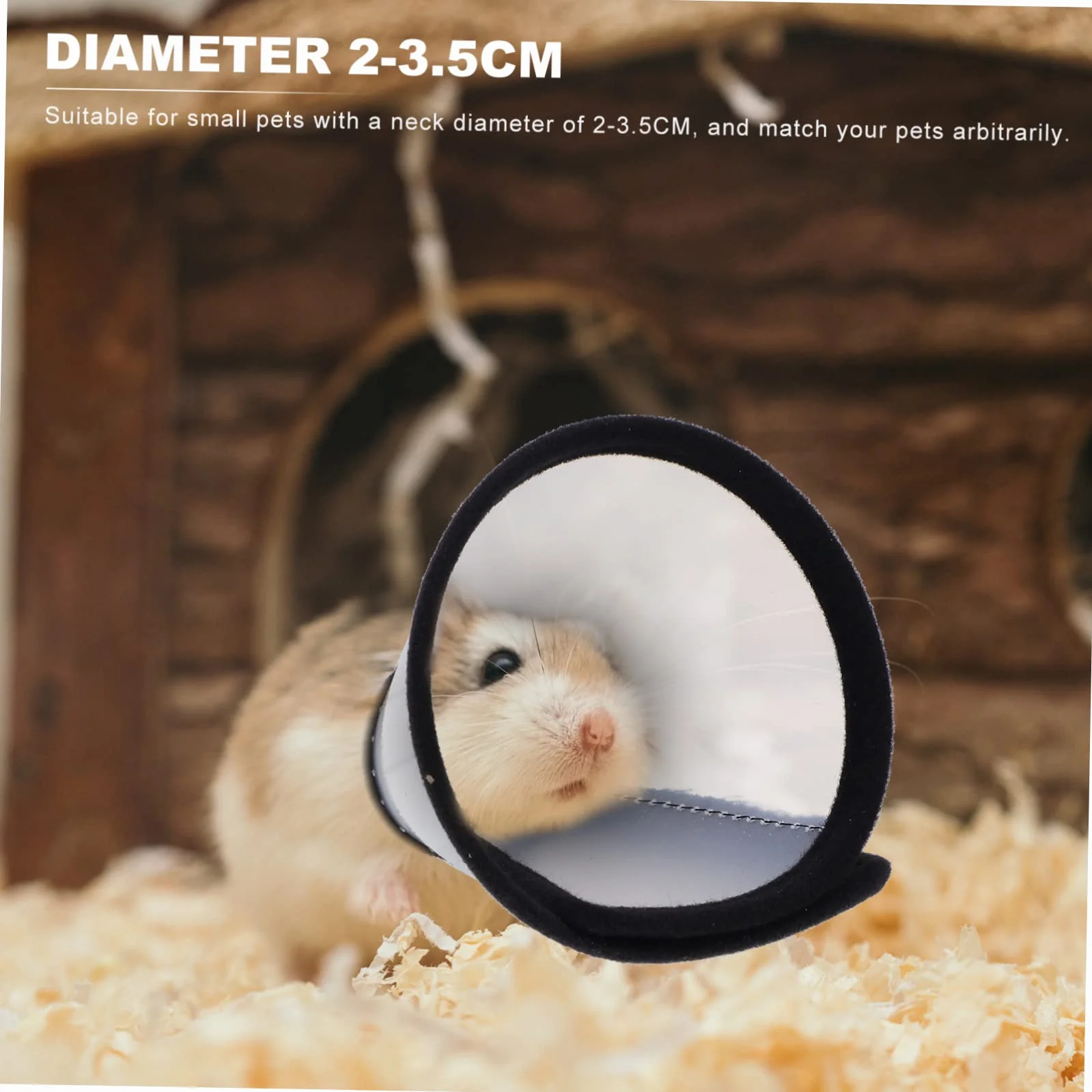 minkissy Lot De 2 Colliers Anti-picage pour Hamster Protection Anti Léchage, Tour De Cou en Matériau Léger, Taille Unique, Accessoires pour Soins Et Récupération des Petits Animaux