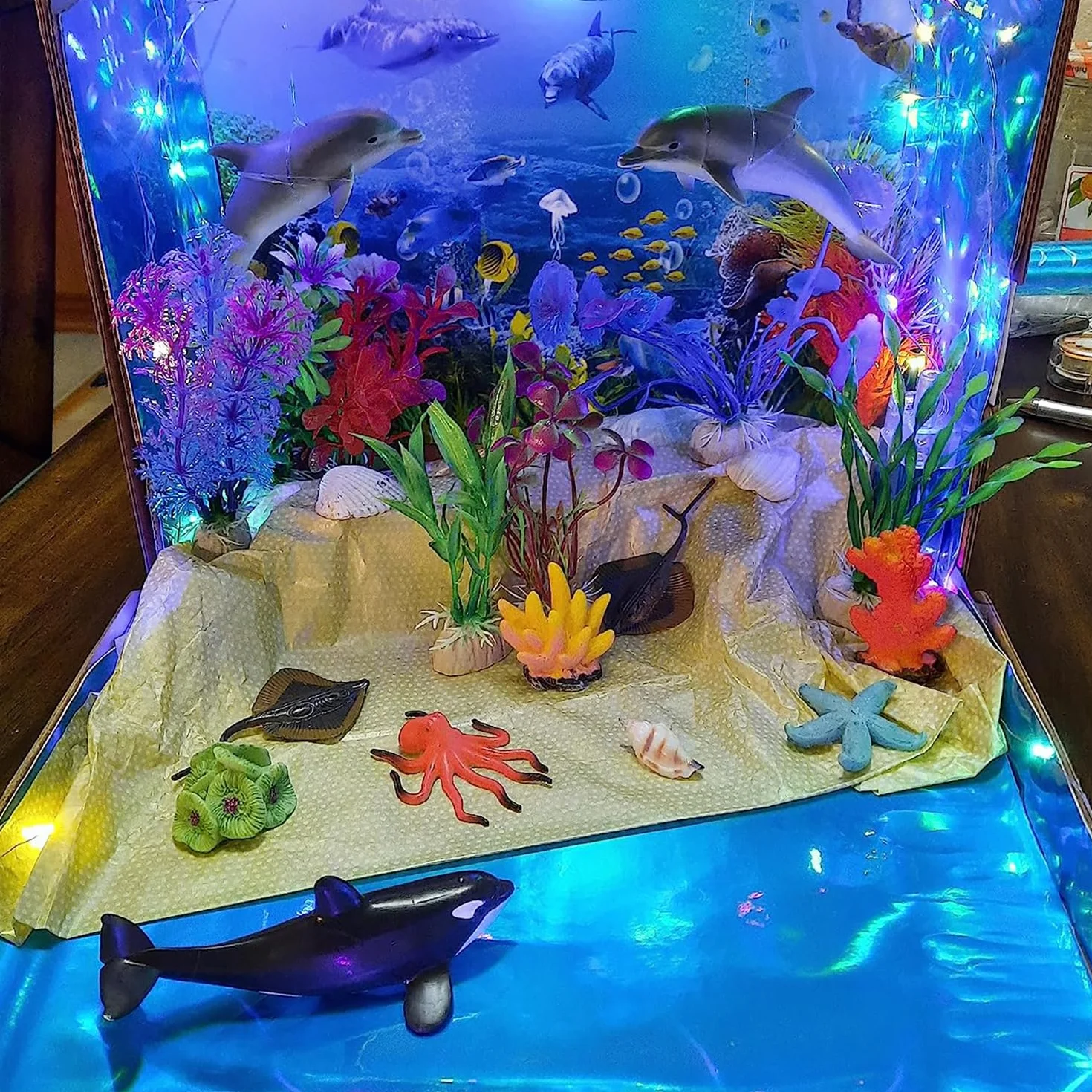 Aquarium Decoration Plante Aquatique Artificielle Paysage Herbe 12 Pièces