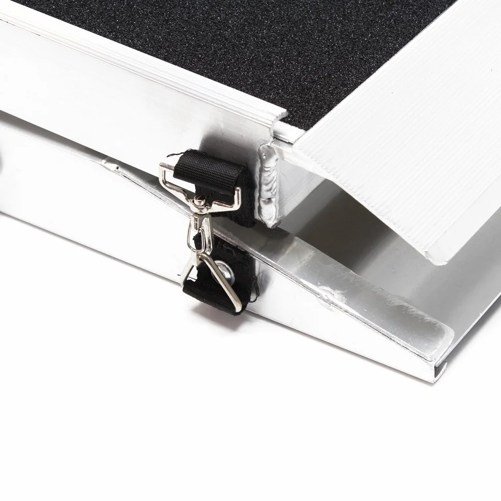Wiltec Rampe d'accès pour Chien et Animaux – 1220 x 380 x 60 mm – capacité 115 kg – Une Fois Pliable – en Aluminium – avec Surface antidérapante Embarquement Voiture