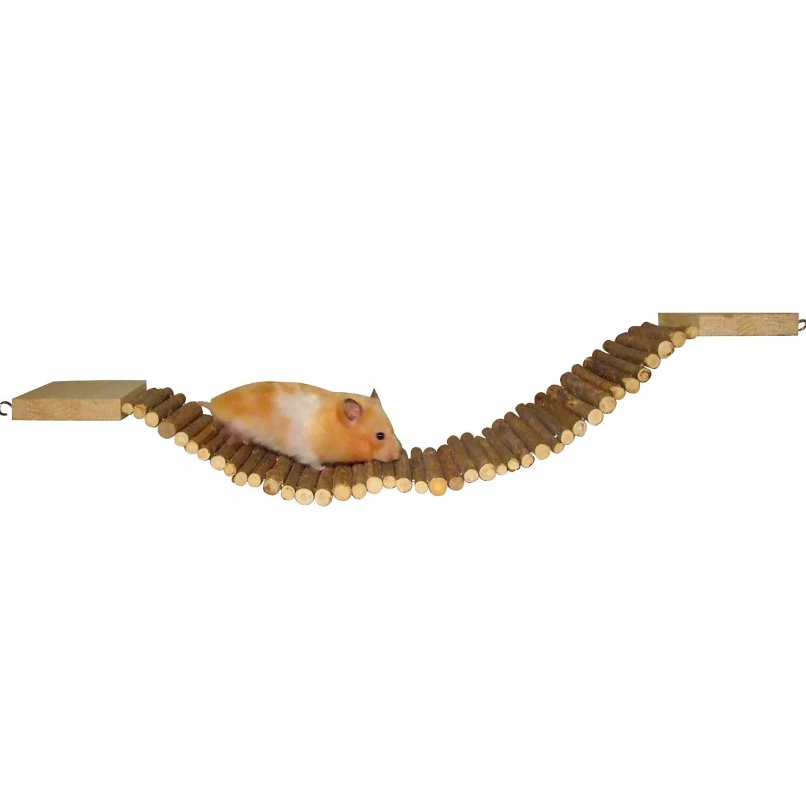 Kerbl Pet Pont pour Hamster, Pont en Bois, 57x7cm, Bois Naturel, avec Crochet de Fixation, Utilisation Flexible