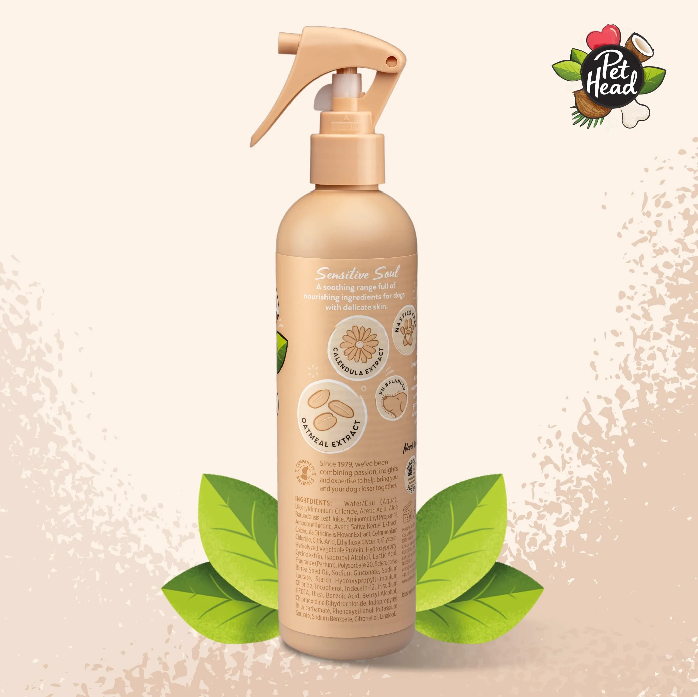 Pet Head Sensitive Soul Spray Désodorisant pour Chien Parfum Noix de Coco 300ml
