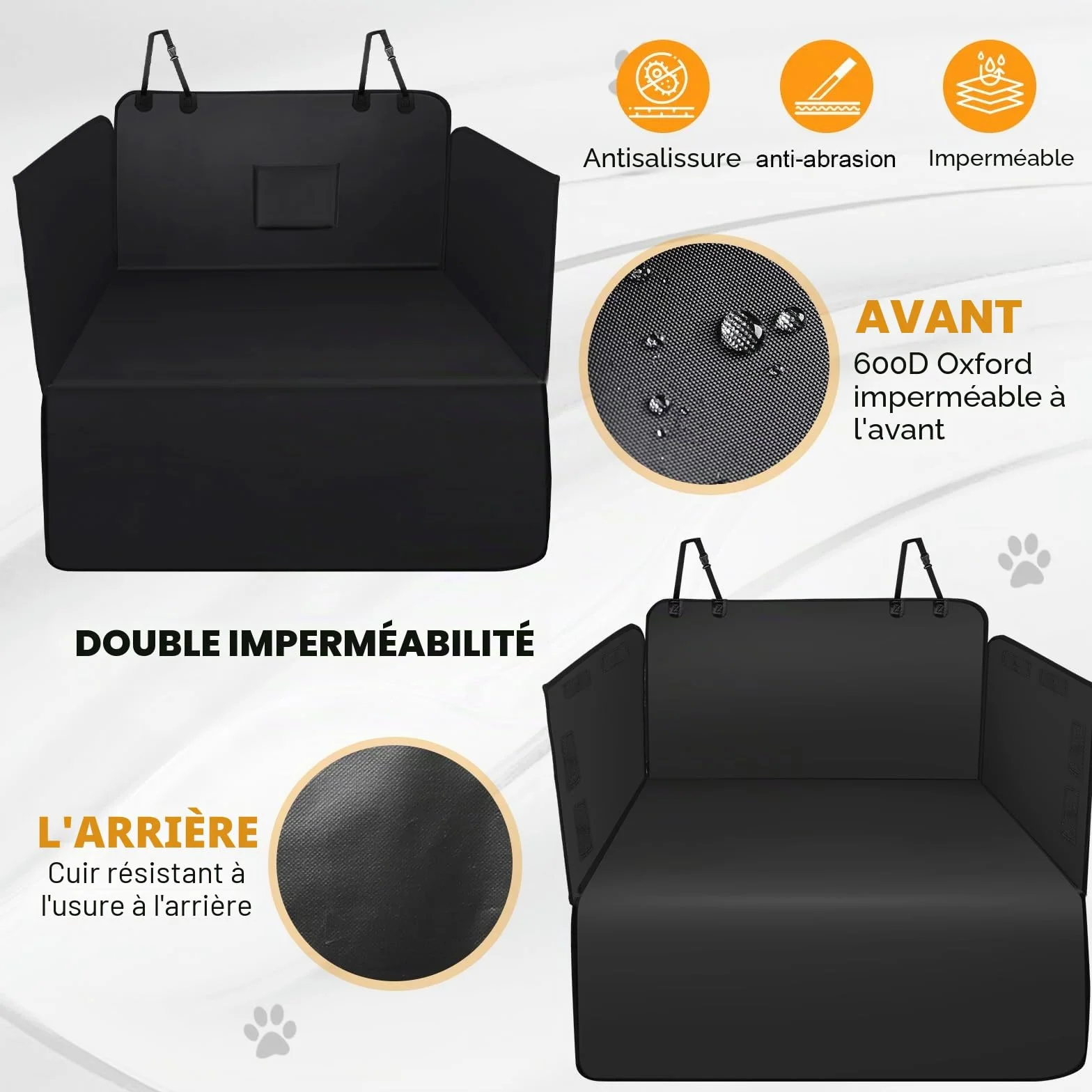Zanfqvo Protection Coffre Voiture Chien avec Protection latérale Imperméable Antidérapante Housse de Coffre Universelle