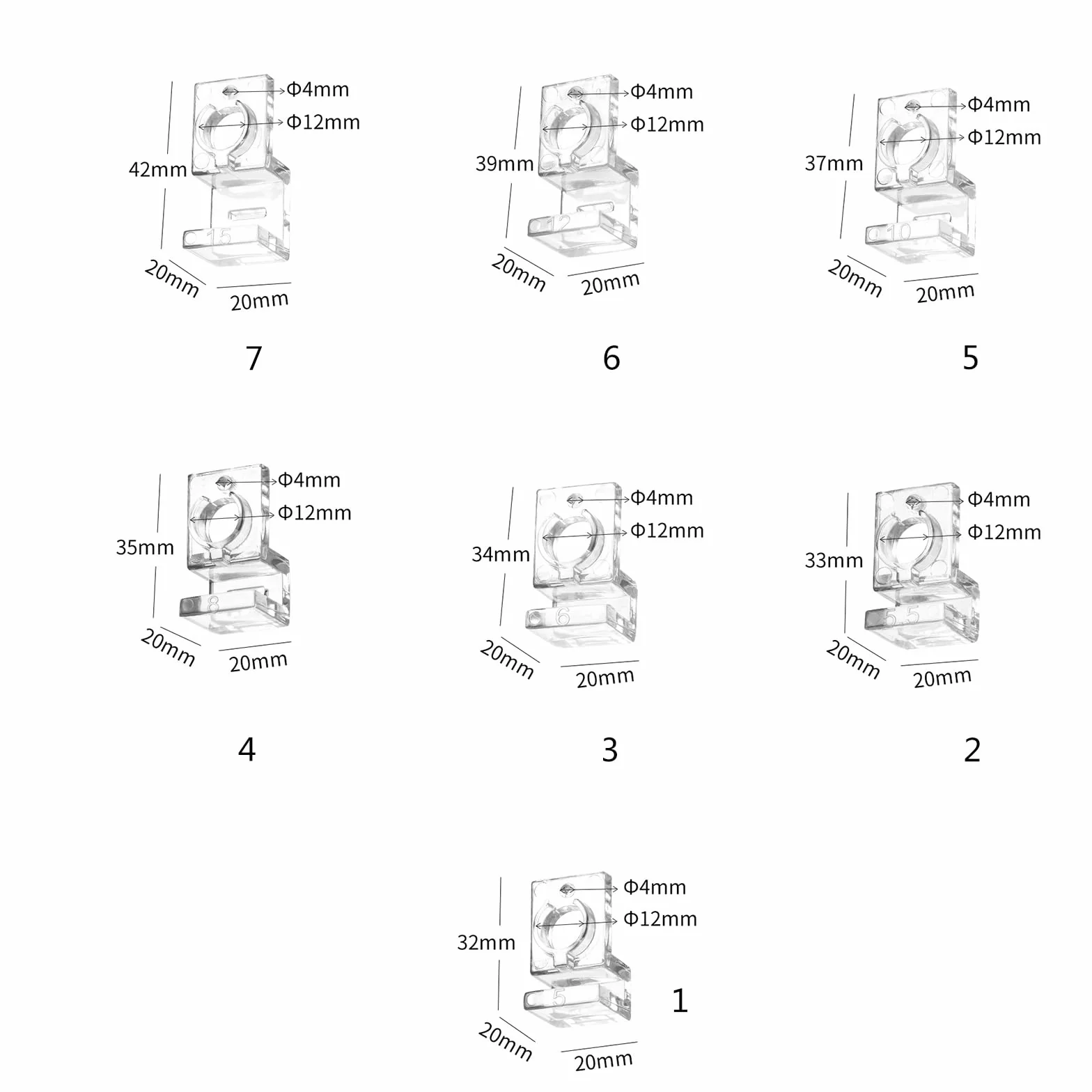 Supports de couvercle d'aquarium Lot de 10
