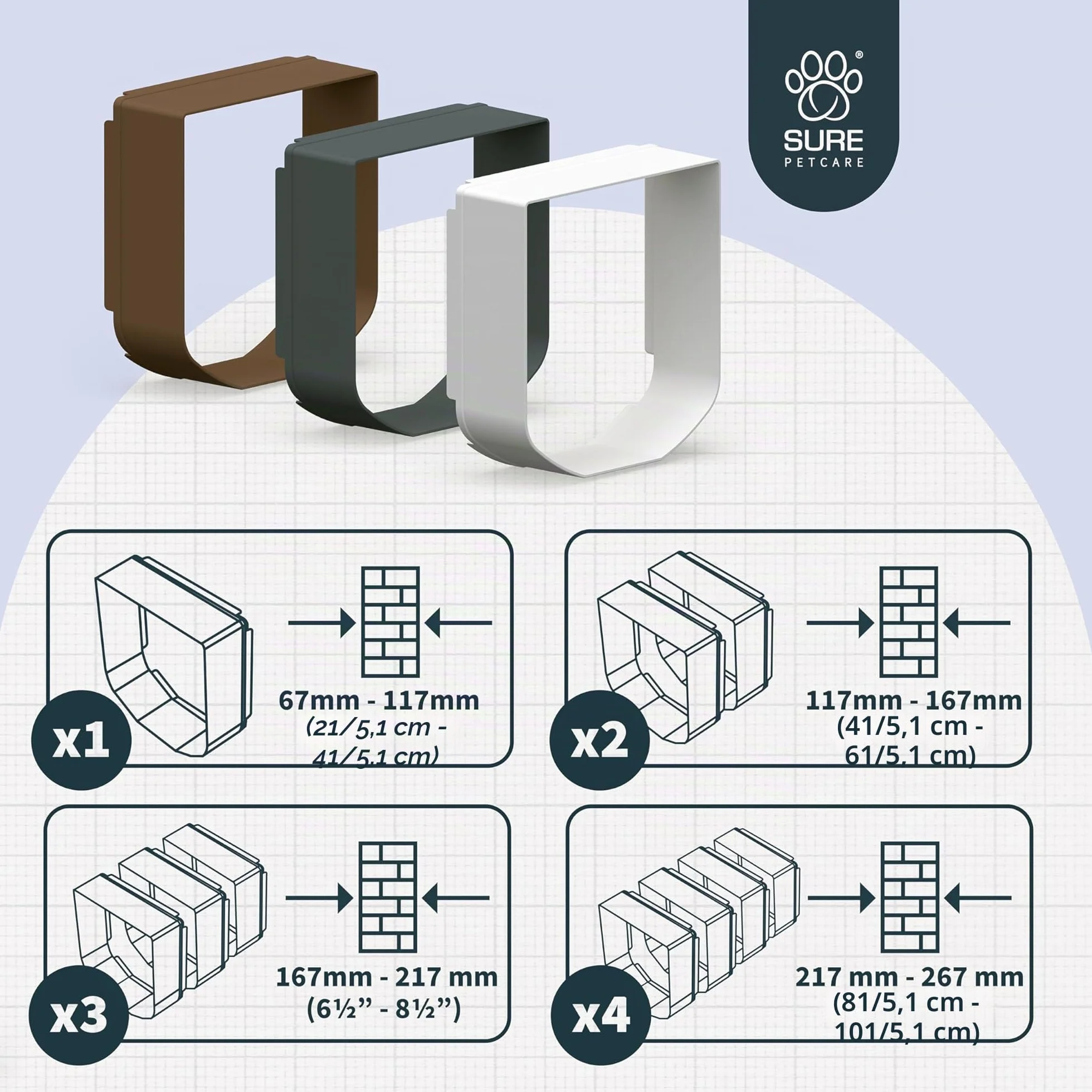 Sure Petcare SureFlap Microchip Extension de Tunnel pour chatière Blanc