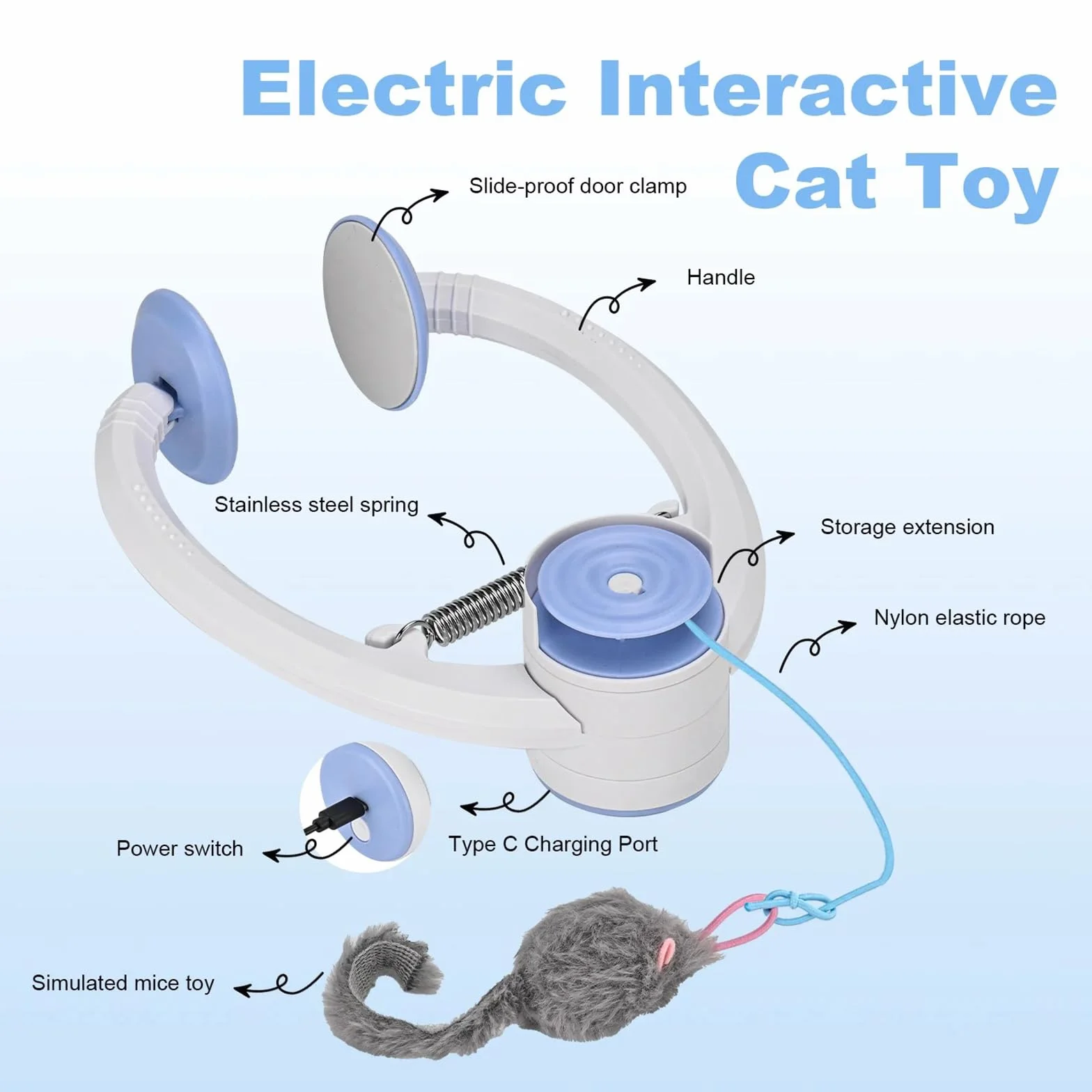 Jouet électrique interactif pour Chat avec télécommande - Mouvement Automatique 360° rechargeable USB