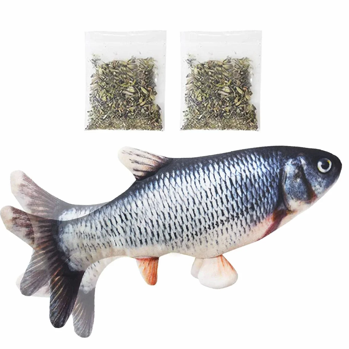 Cataire Jouet Poisson Interactif pour Chats 30 cm Rechargeable