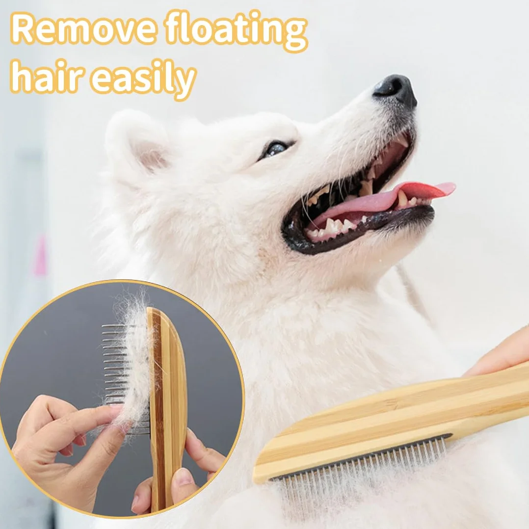 Peigne Antipelliculaire à Dents Extra Fines avec Pique en Métal pour Enfants Adultes Chien Chat