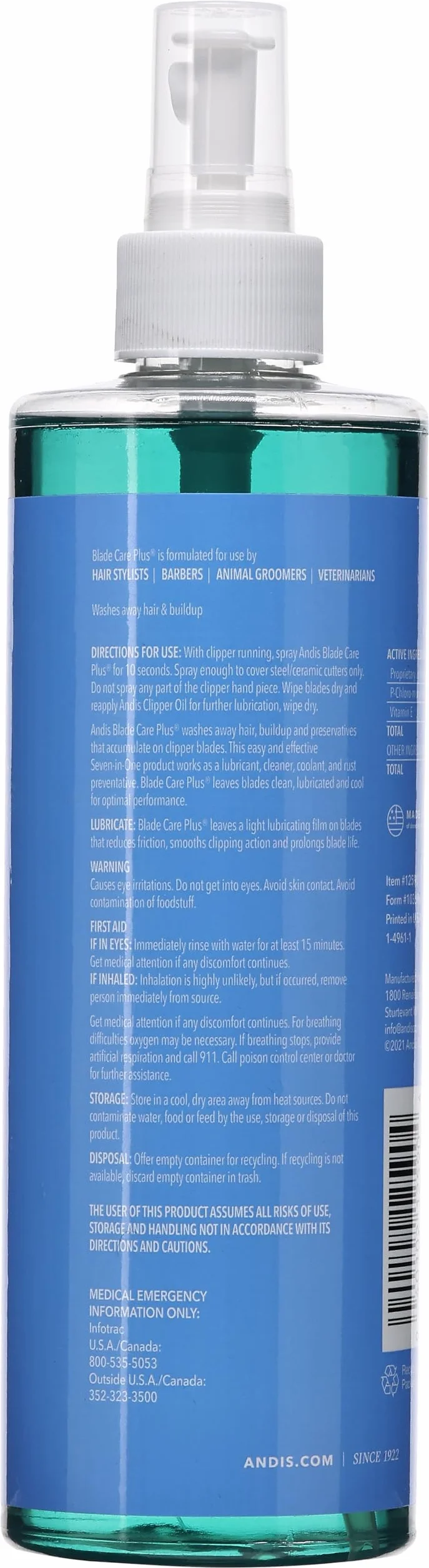 Andis Réfrigérateur Spray nettoyant 7 en 1