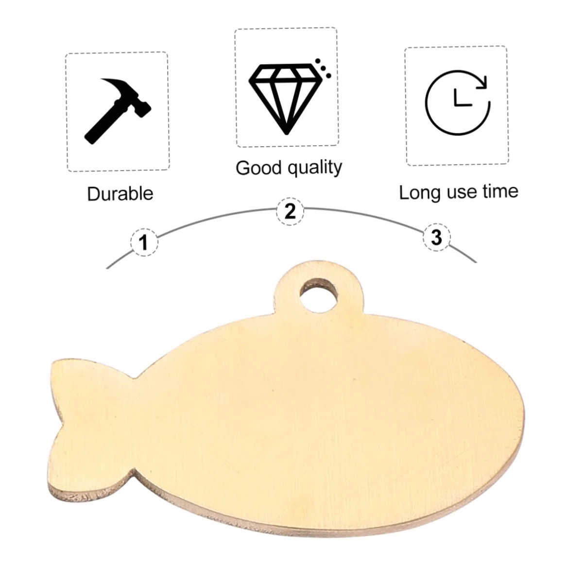 YARNOW Médaille Personnalisée pour Chat et Chien Breloque Forme Poisson Collier Gravure Anneau Sécurité