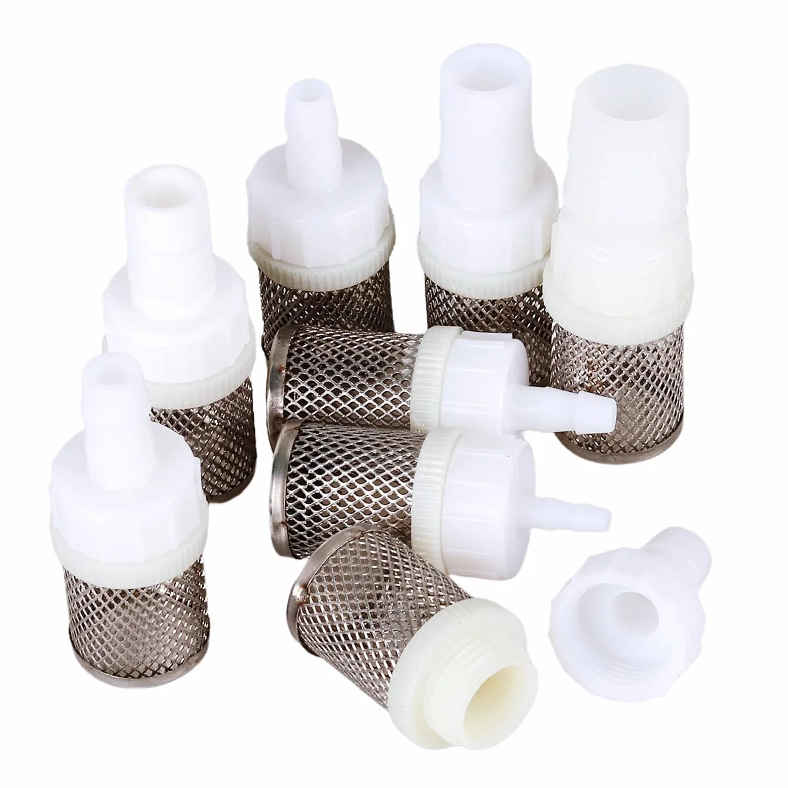 Filtre de Tuyau en Acier Inoxydable, 4 6 8 10 12 14 16 20mm, Protection de la Pompe à Eau d'aquarium, Irrigation Goutte-à-Goutte, Eau agricole, Filtre à Mailles(4mm)