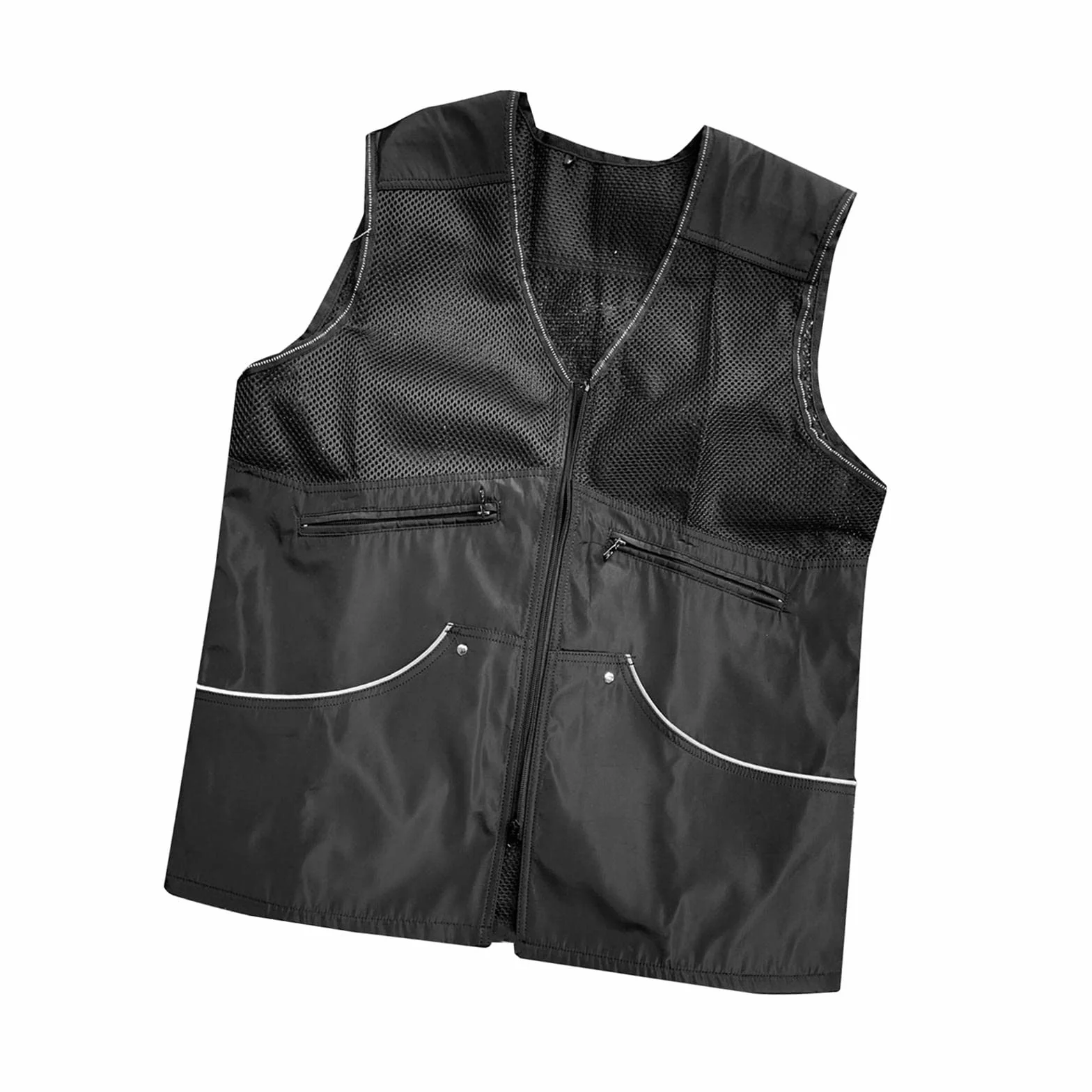 Colcolo Gilet de dressage pour chien Respirant Summer Zipper Vest Dog Handler Trainer XXL Noir