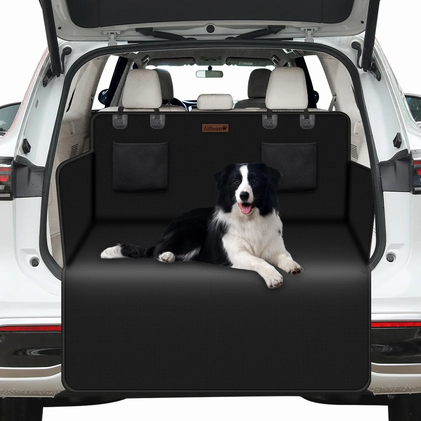 Alfheim Protection Imperméable Anti-Dérapante Tapis de Coffre Universel pour Chiens Voiture SUV Noir