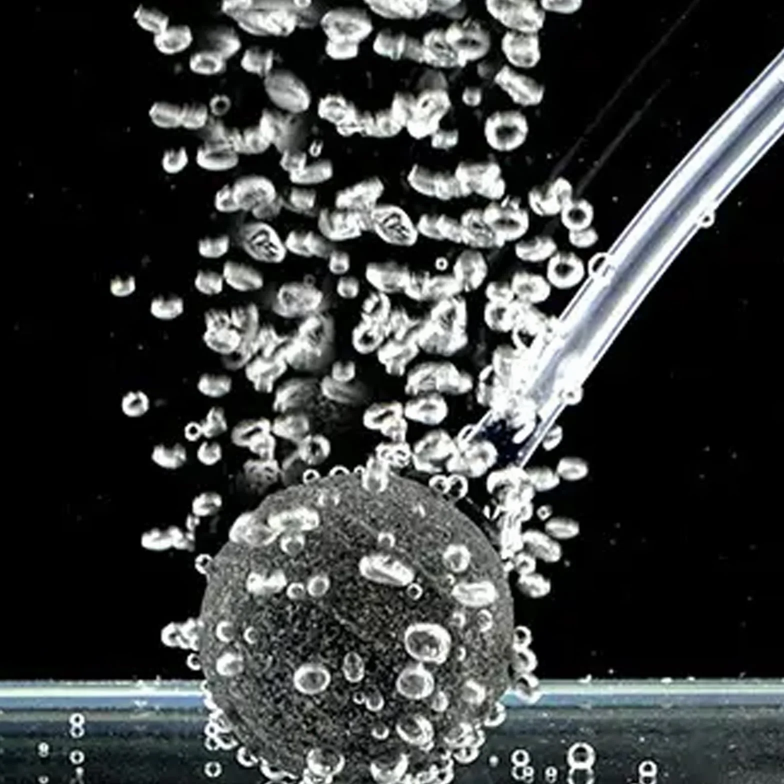 Pierre d'air d'Aquarium Bubbler, 8 Pièces Diffuseur Bulle, Ball-Shape Bubble Release Tool, 4mm/8mm Tuyau Connectable