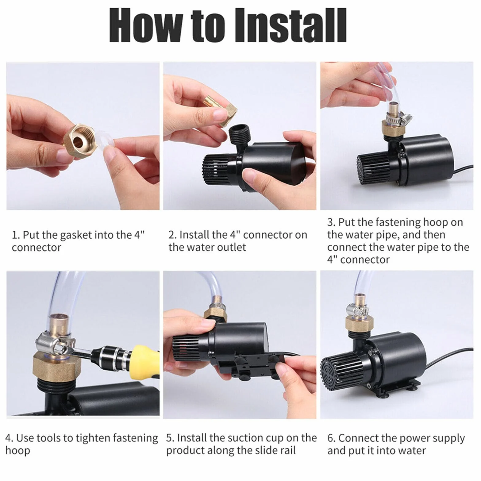 Mini Pompe à Eau Submersible 15W 800L/H Silencieuse pour Aquarium Bassin Jardin