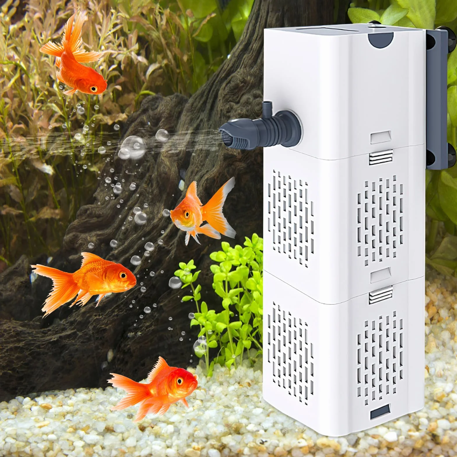 Filtre Intérieur d'Aquarium 60 L Avec Pompe - Système de Filtration Pour Crevettes