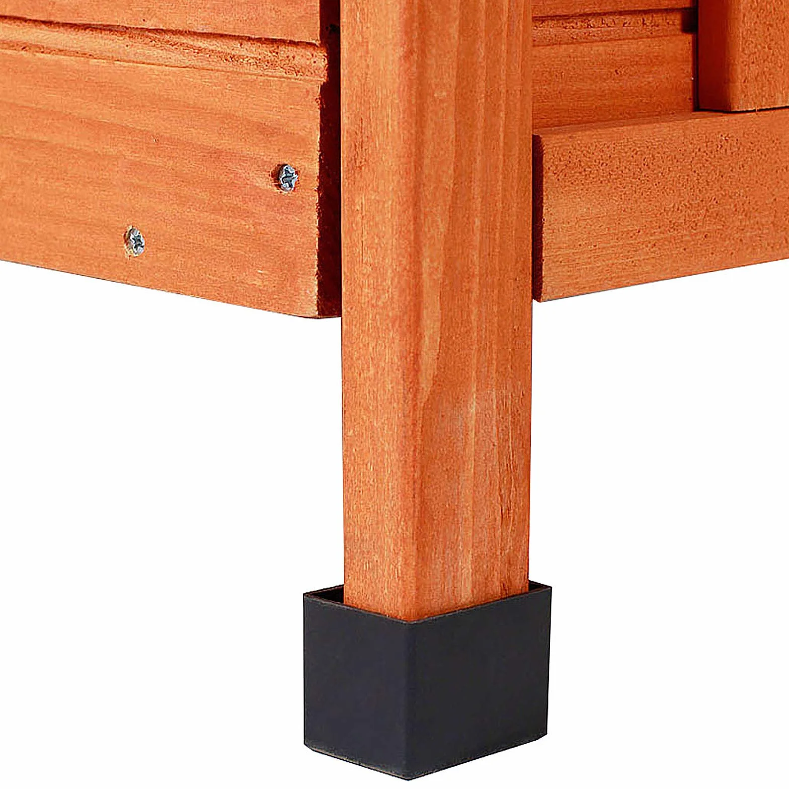Clapier en Bois avec Deux Entrées 43x43x52 cm Toit Rabattable Bitume Hydrofuge Pieds Plastique