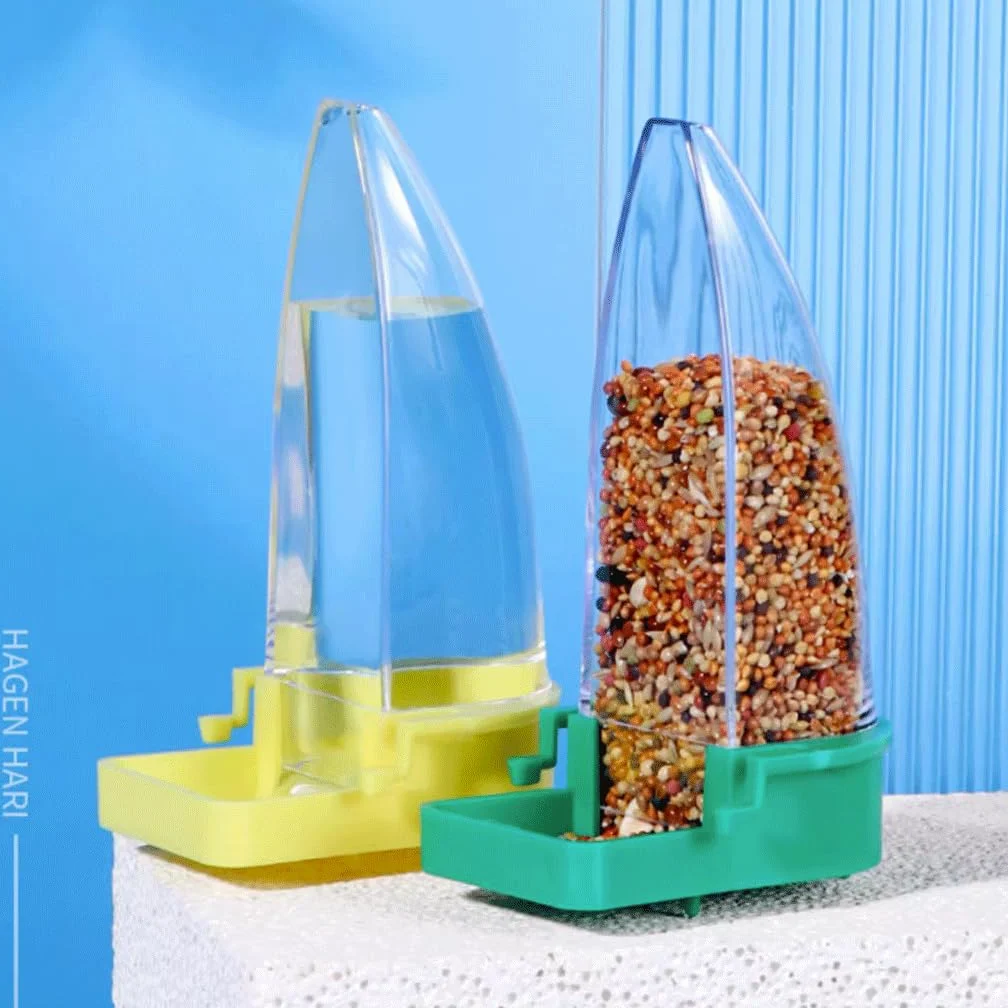 Cage à Oiseaux à Alimentation Automatique Visible, mangeoires suspendues pour Oiseaux, récipient de Nourriture, Distributeur d'eau pour perroquets pour Maison