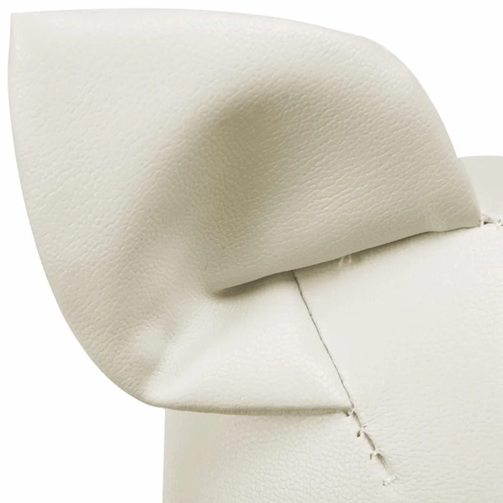 Mannequin chien cuir debout blanc S affichage magasin