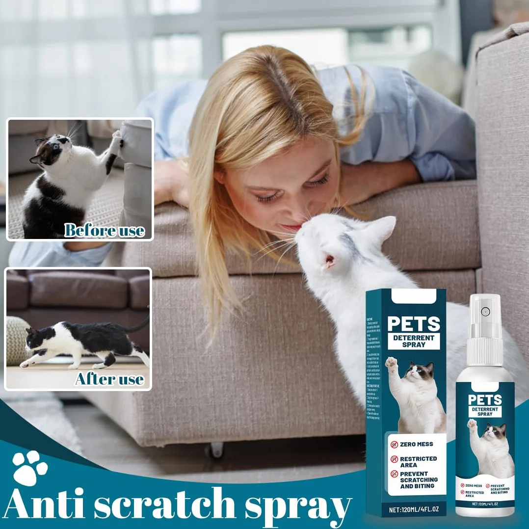 EIHI Spray Répulsif Chat Anti-Griffage 120ML Protecteur Meubles Anti-Rayures
