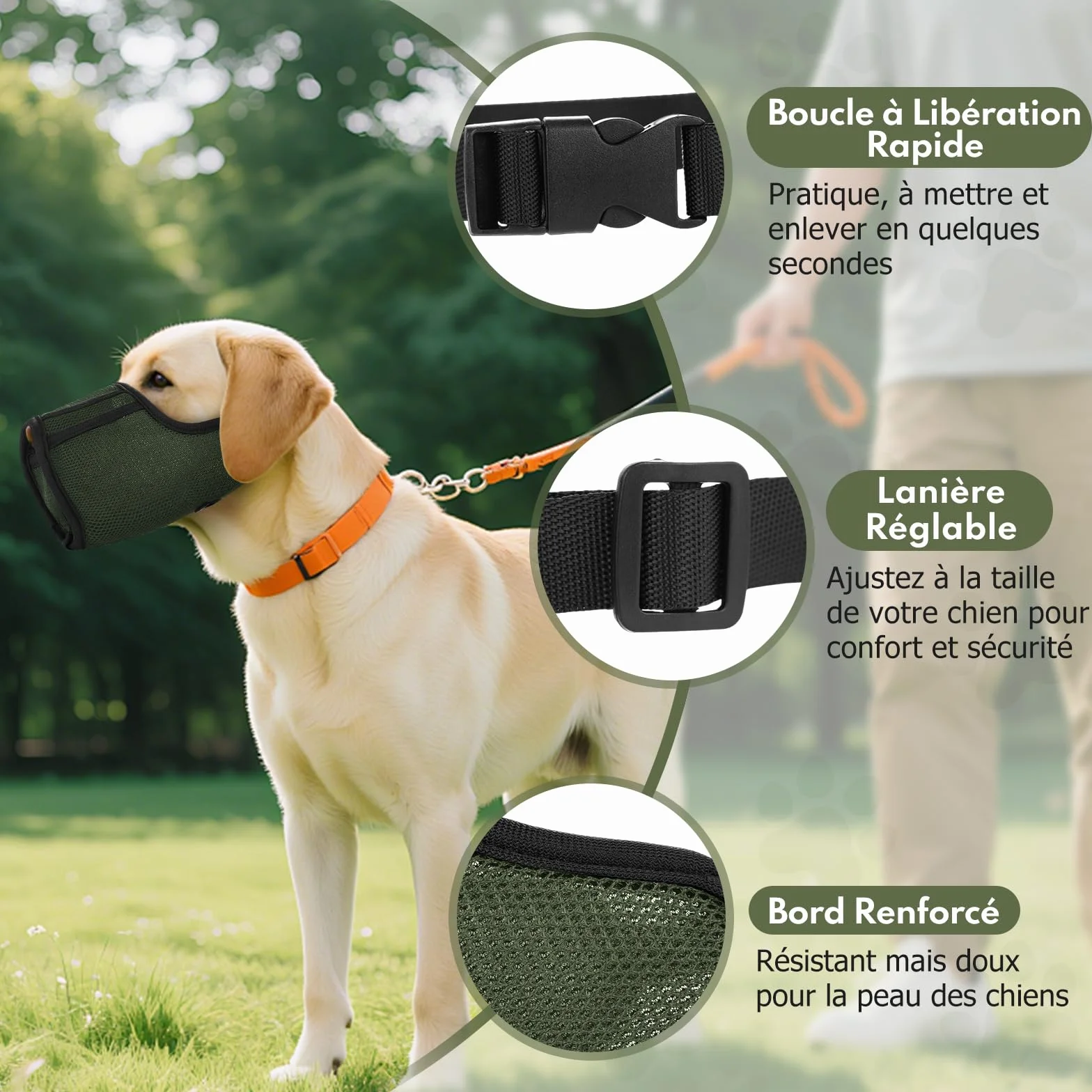 Muselière pour Chiens,2pièces Réglable Semi-fermée Museliere pour Chiens Petit Respirant Anti-Morsure,Engrener Muselière Chien Petite Taille pour Les Chien Taille Grande,Moyenne