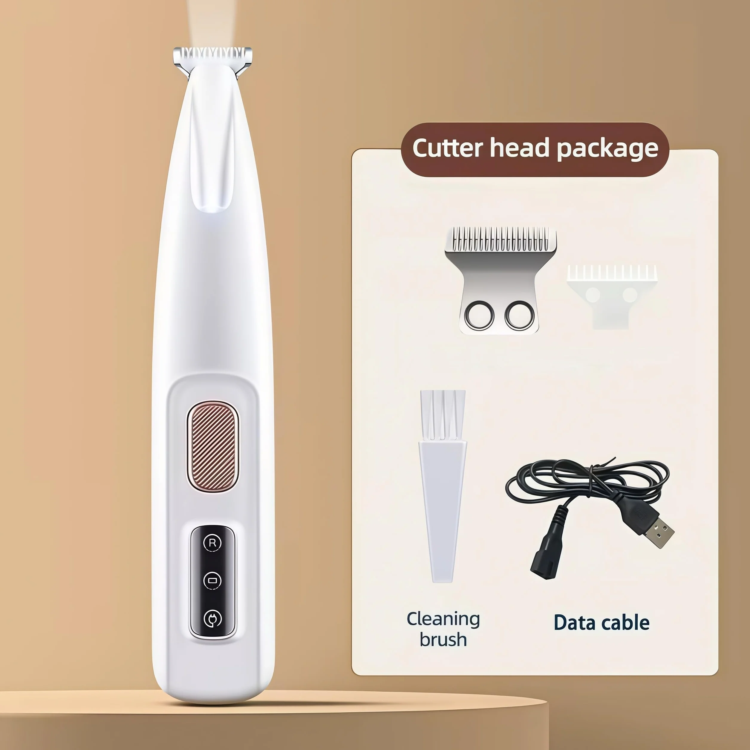 Tondeuse de Précision pour Chat Silencieuse 35dB Rechargeable USB IPX4 120g