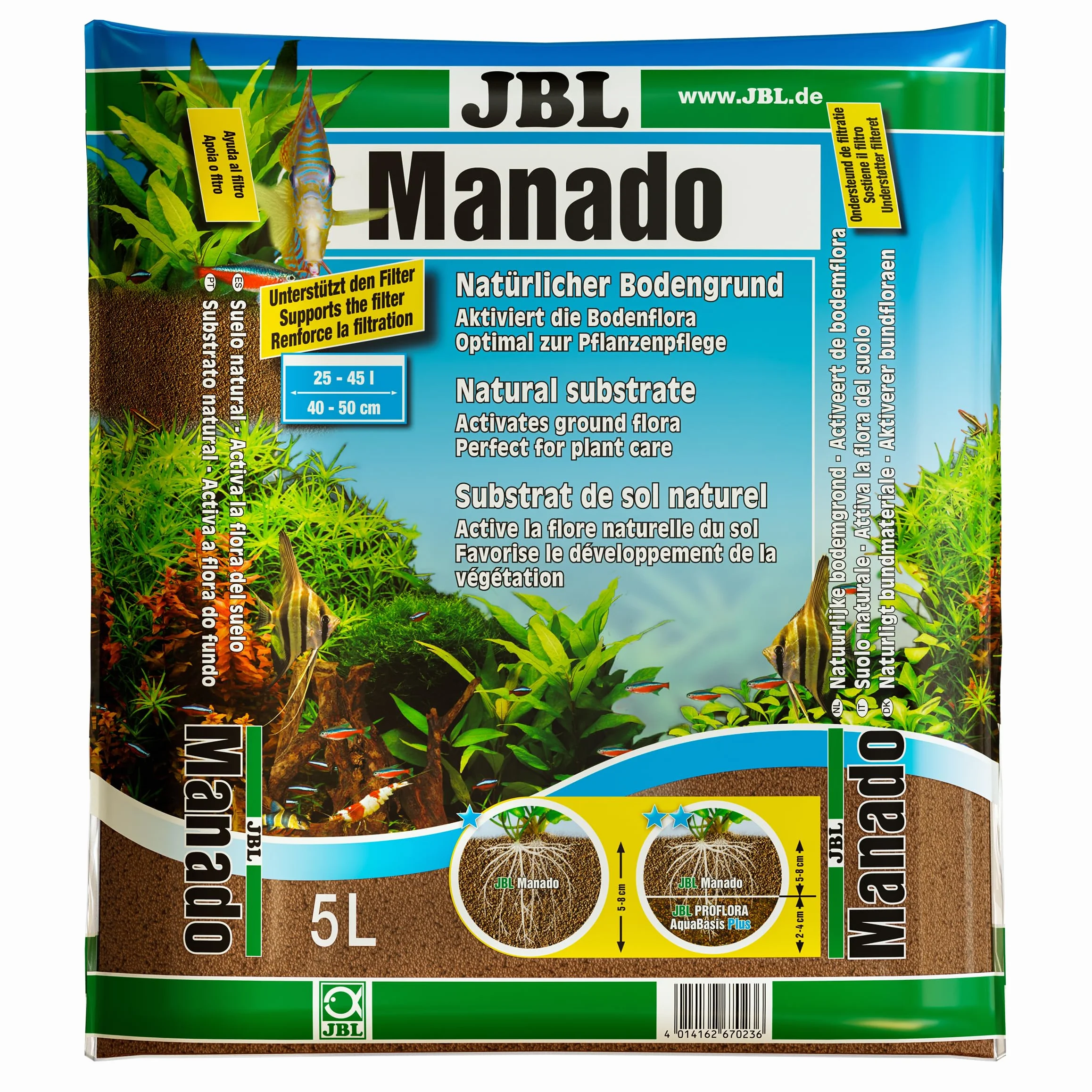 JBL Manado 5l substrat pour aquarium poisson