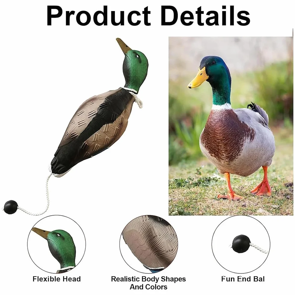 Pare-chocs canard imitation jouet d'entraînement pour chiots et chiens de chasse
