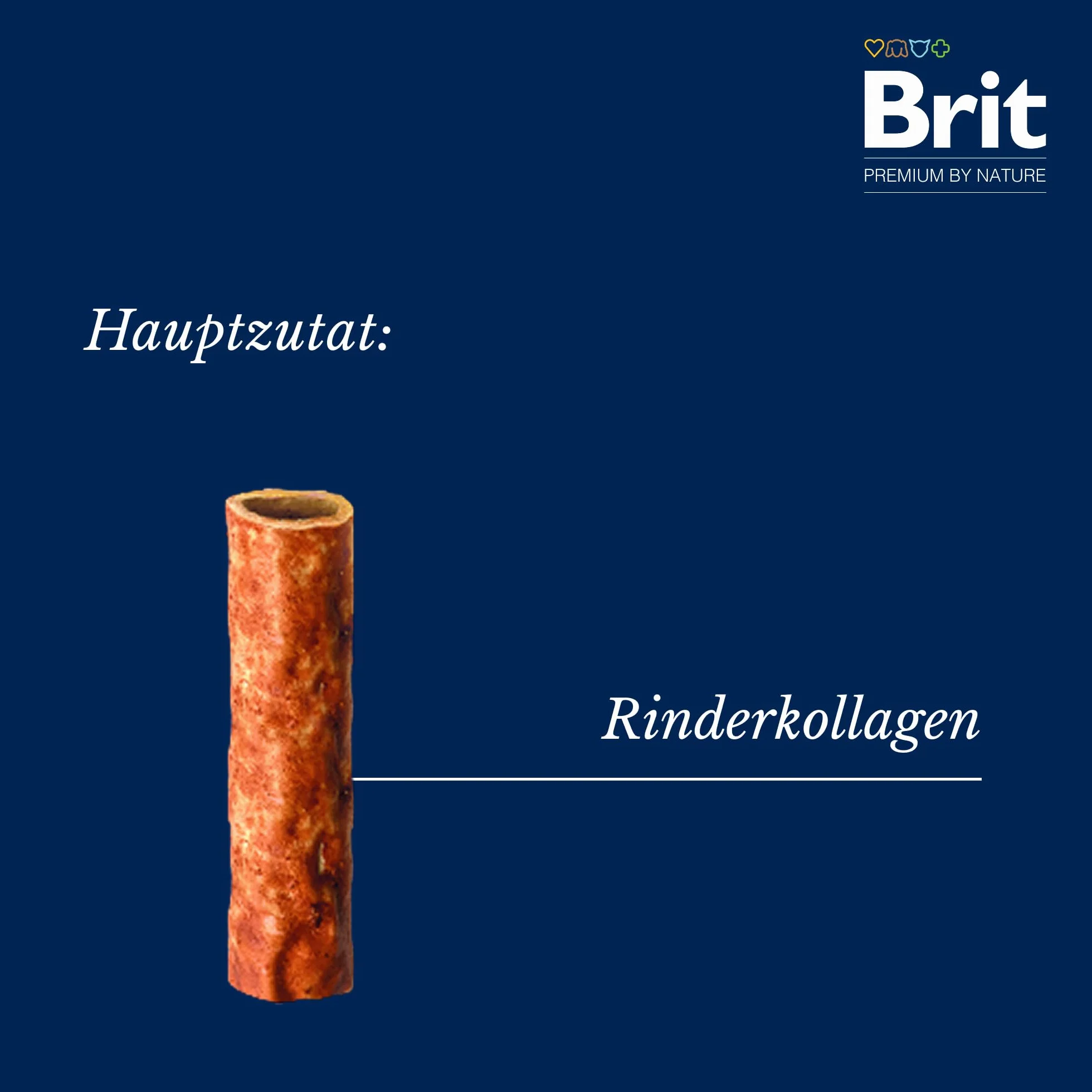 Brit Premium by Nature Lot de 2 Rouleaux de collagène à mâcher pour Chien, collagène de bœuf et Beurre d'arachide