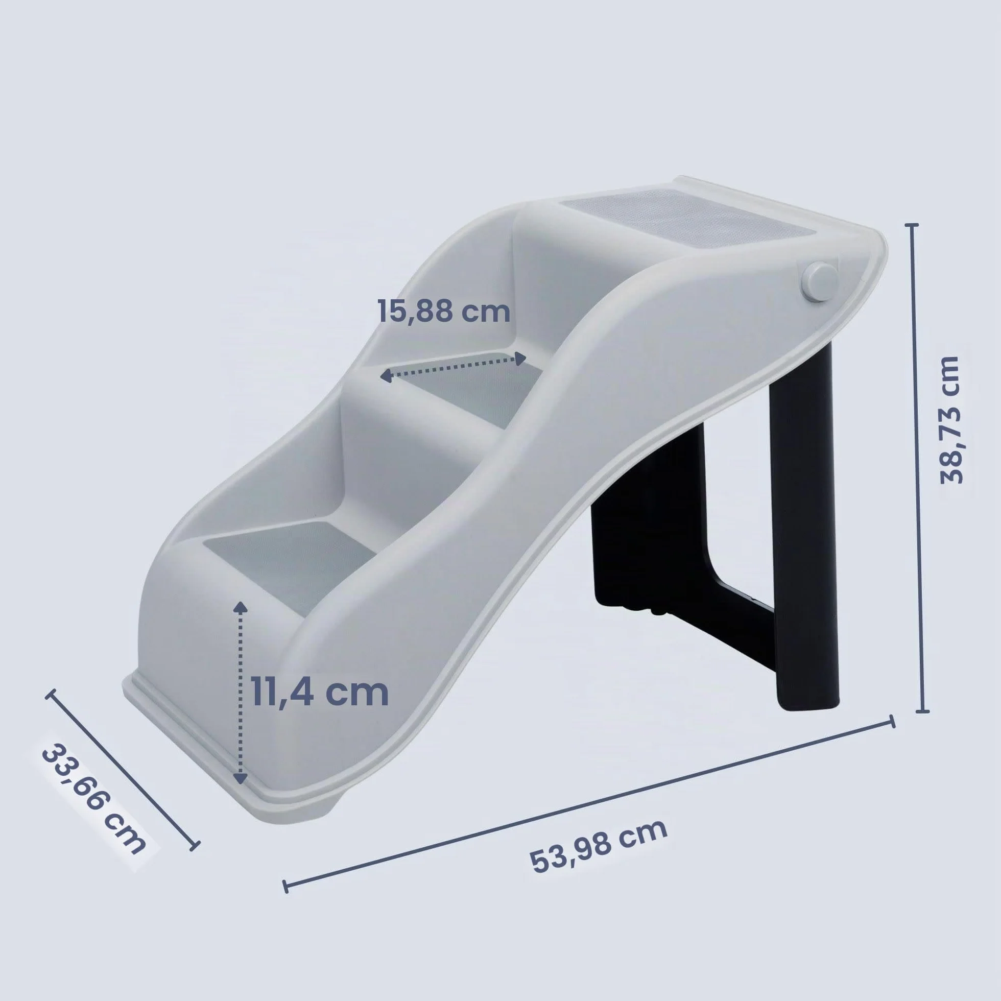 Trixie Escalier pour Chien Gris 34cm x 39cm x 54cm
