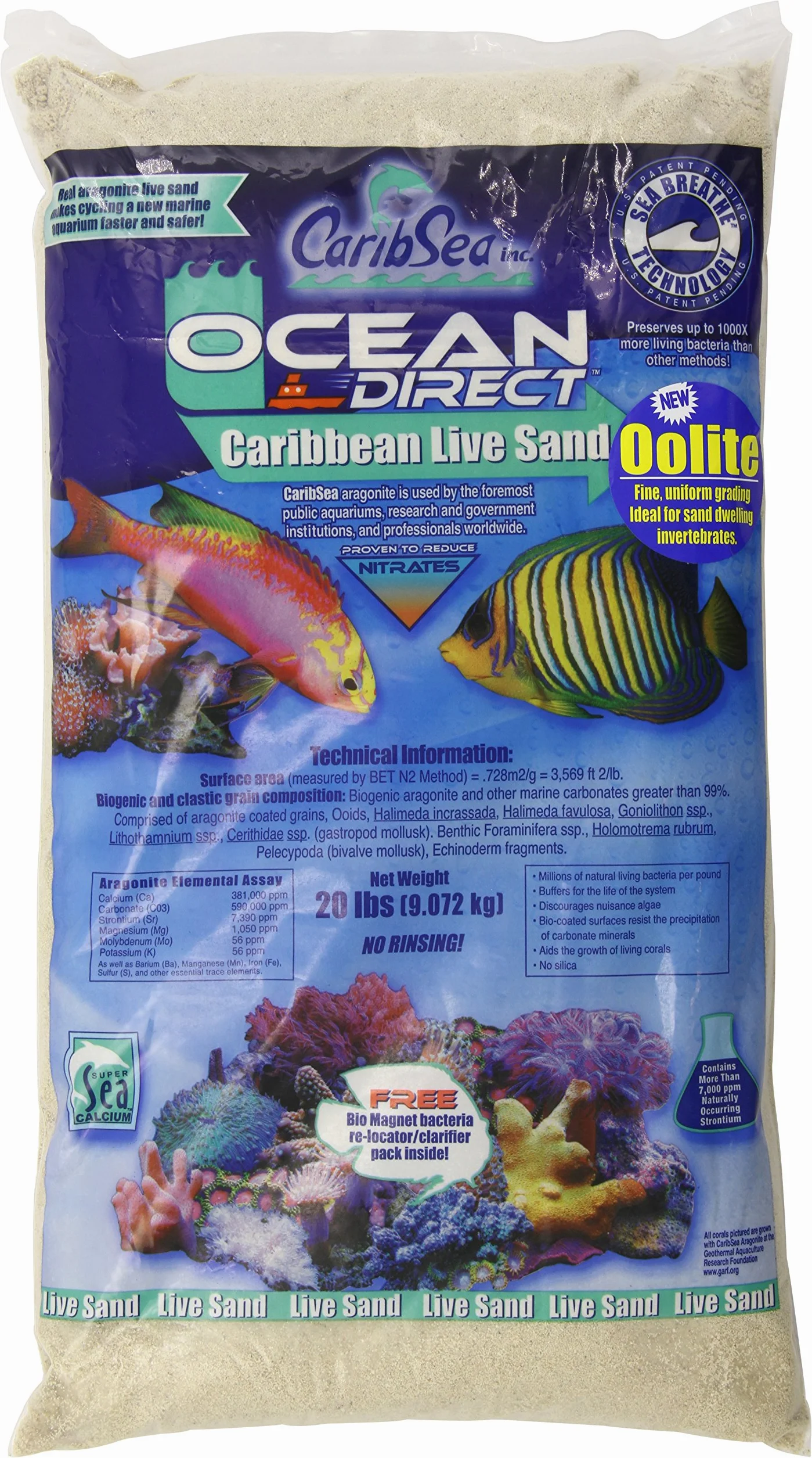 Carib Sea Caribsea Ocean Direct Sable vivant Oolite 9 kg