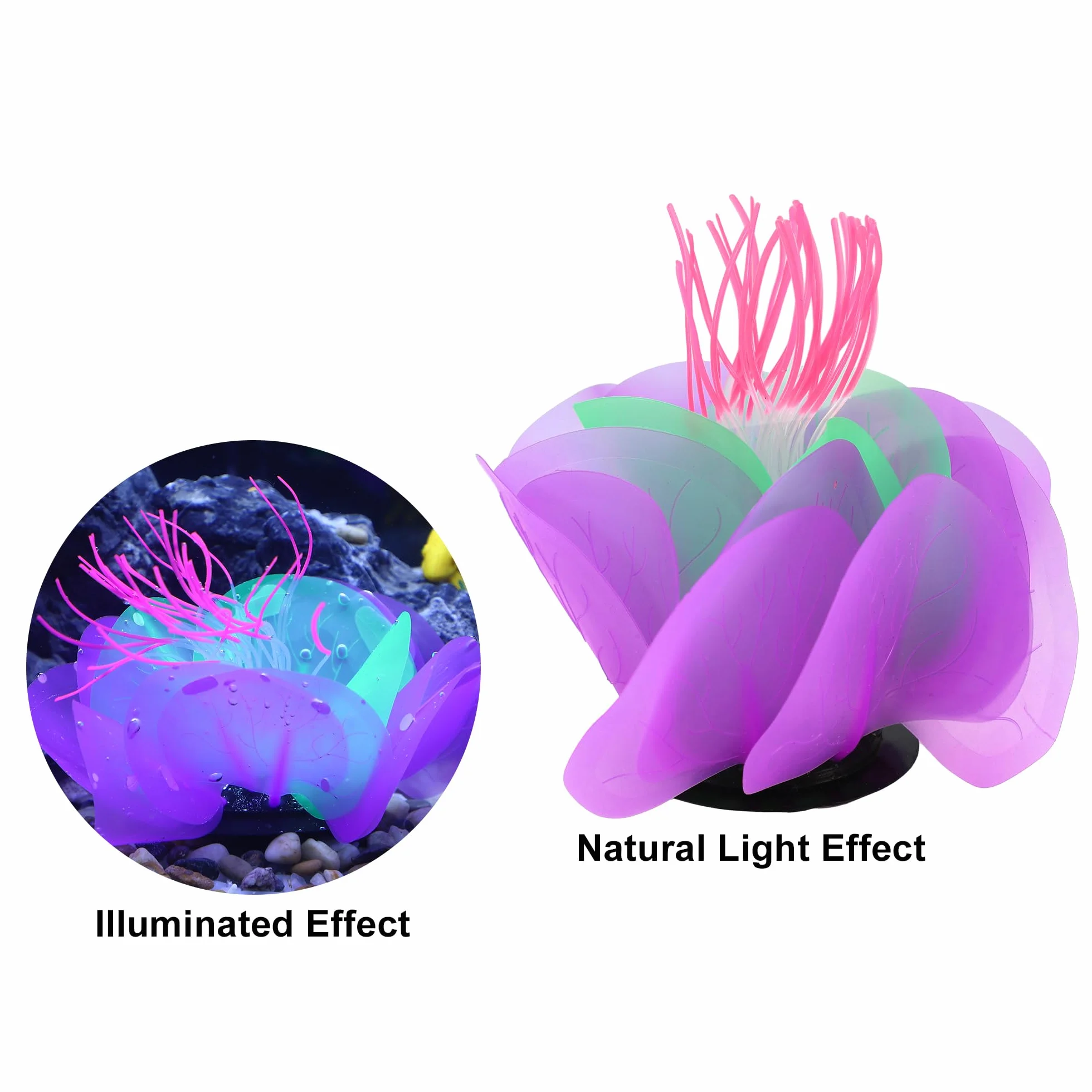 VOCOSTE Aquarium Simulation Corail Aquatique Fleur Violet Silicone Décoration