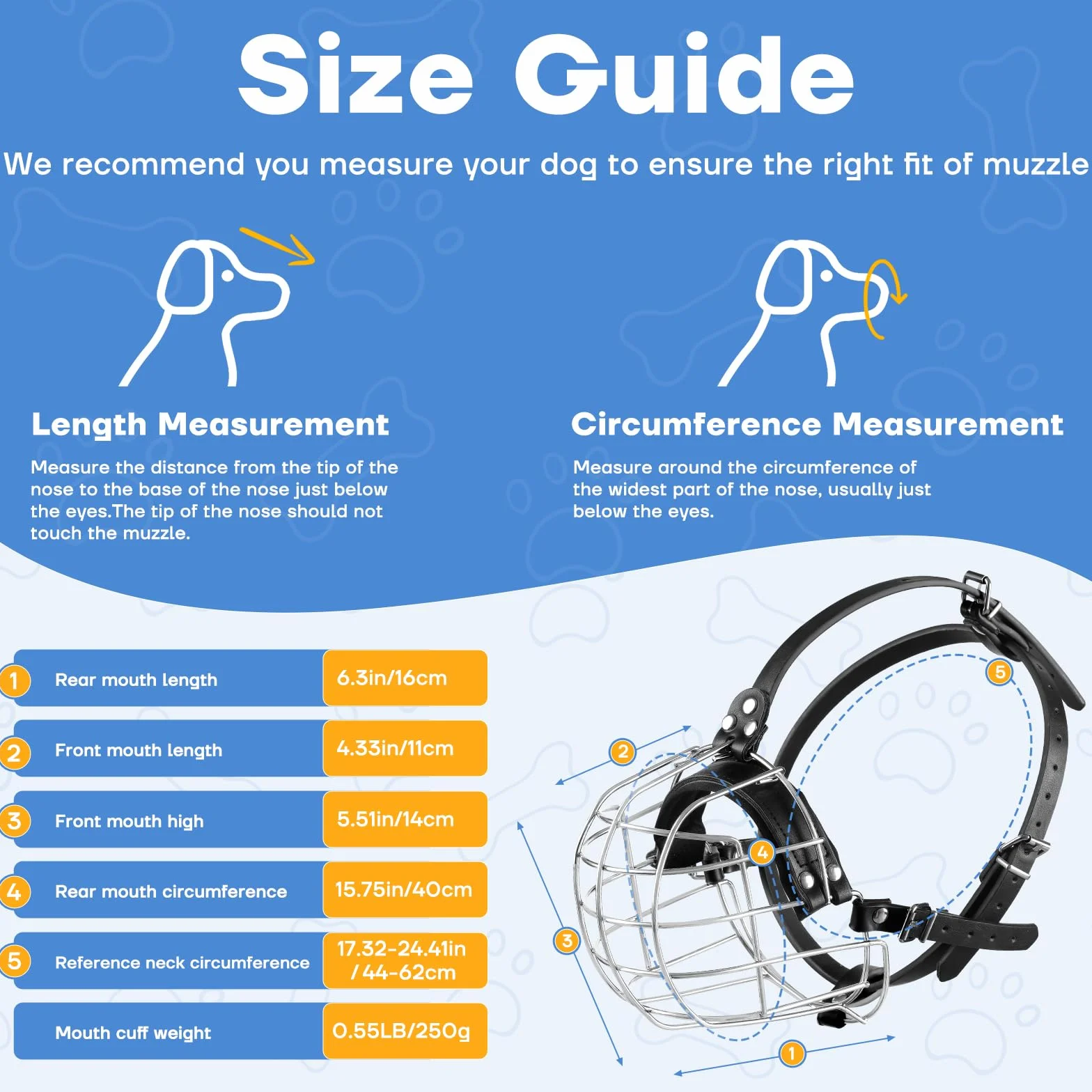 Muselière pour Chien en Métal avec Sangles en Cuir, Pitbull, Dogue Allemand, Rottweiler, Panier en Fil de Fer Sécurisé, Respirant, Ajustable pour Les Grands Chiens (Argent)