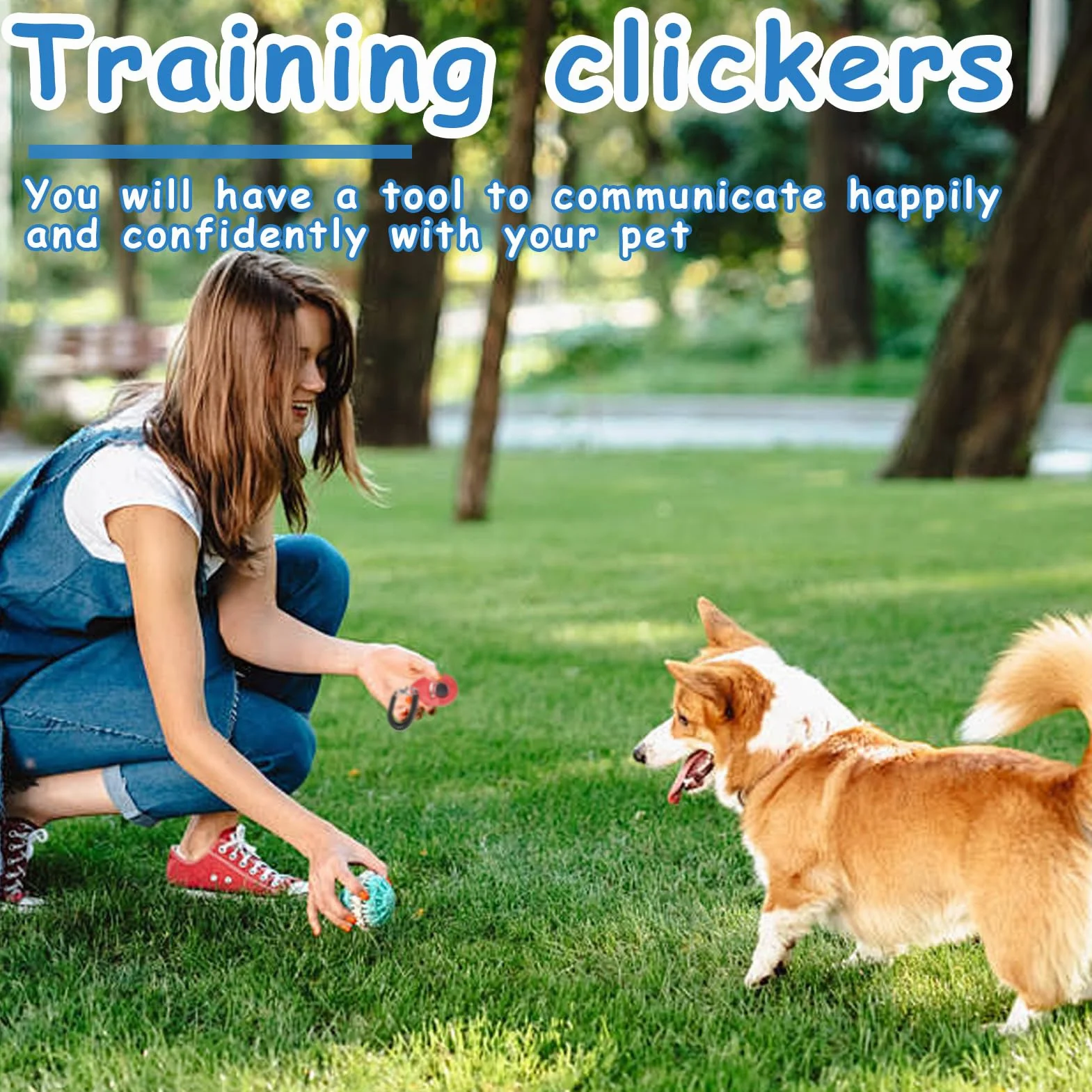 4 PCS Clicker Chien Dressage,Multicolore Clickers de Dressage pour Animaux de Compagnie avec Dragonne,Professionnel Clicker Chien Commandement Training pour Chien Chat Cheval