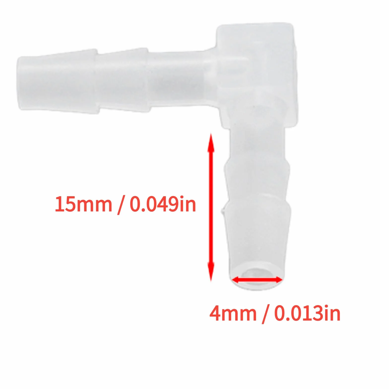 Raccord Tuyau Barb 90 Degrés Plastique 4mm pour Aquarium Air Eau Carburant