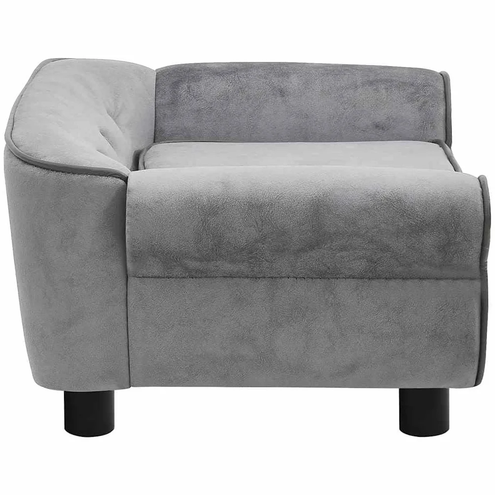 Canapé pour chien Gris 72x45x30 cm Peluche