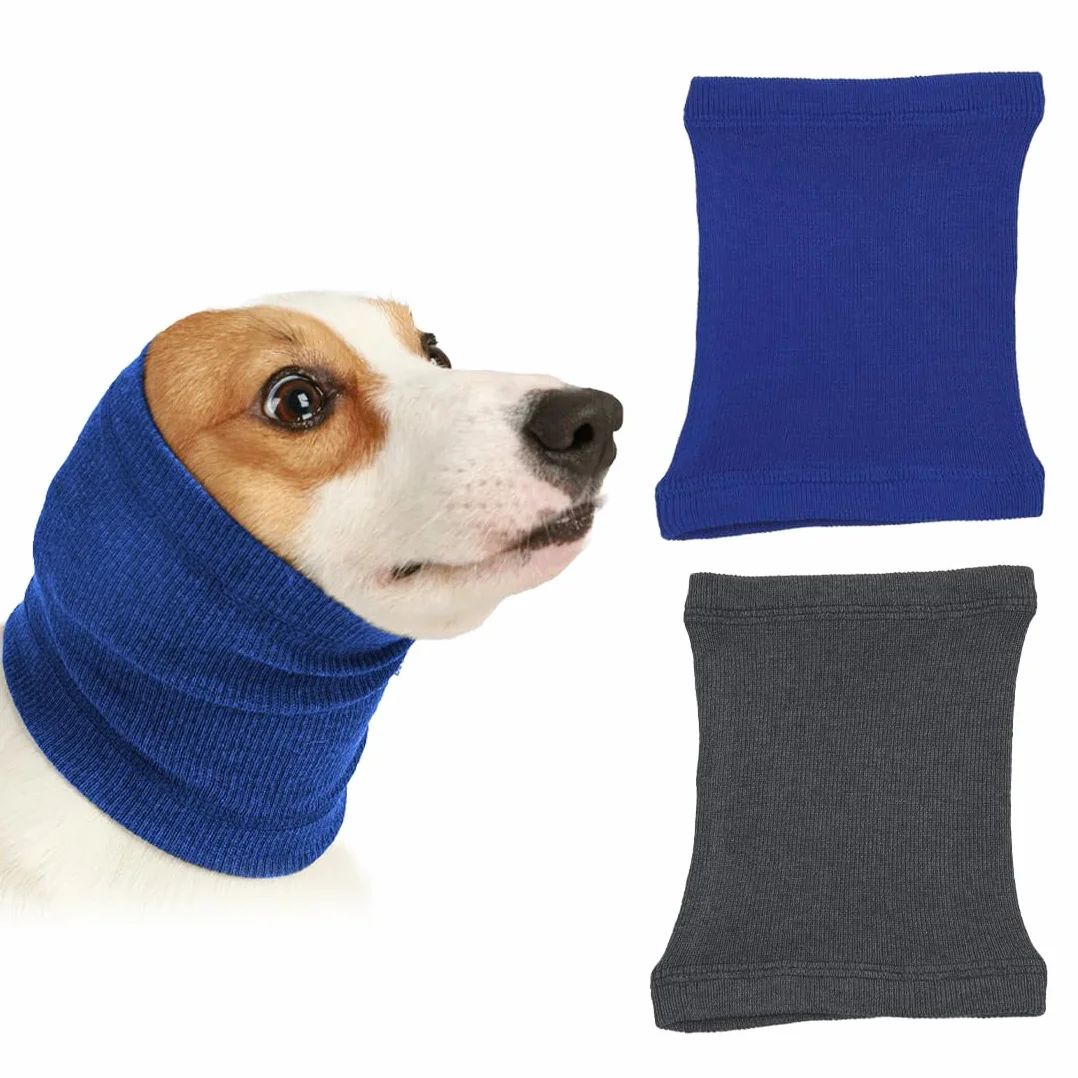 Cache-Oreilles apaisants et Snood pour Chien, Protection contre le Bruit et le Froid, Lot de 2