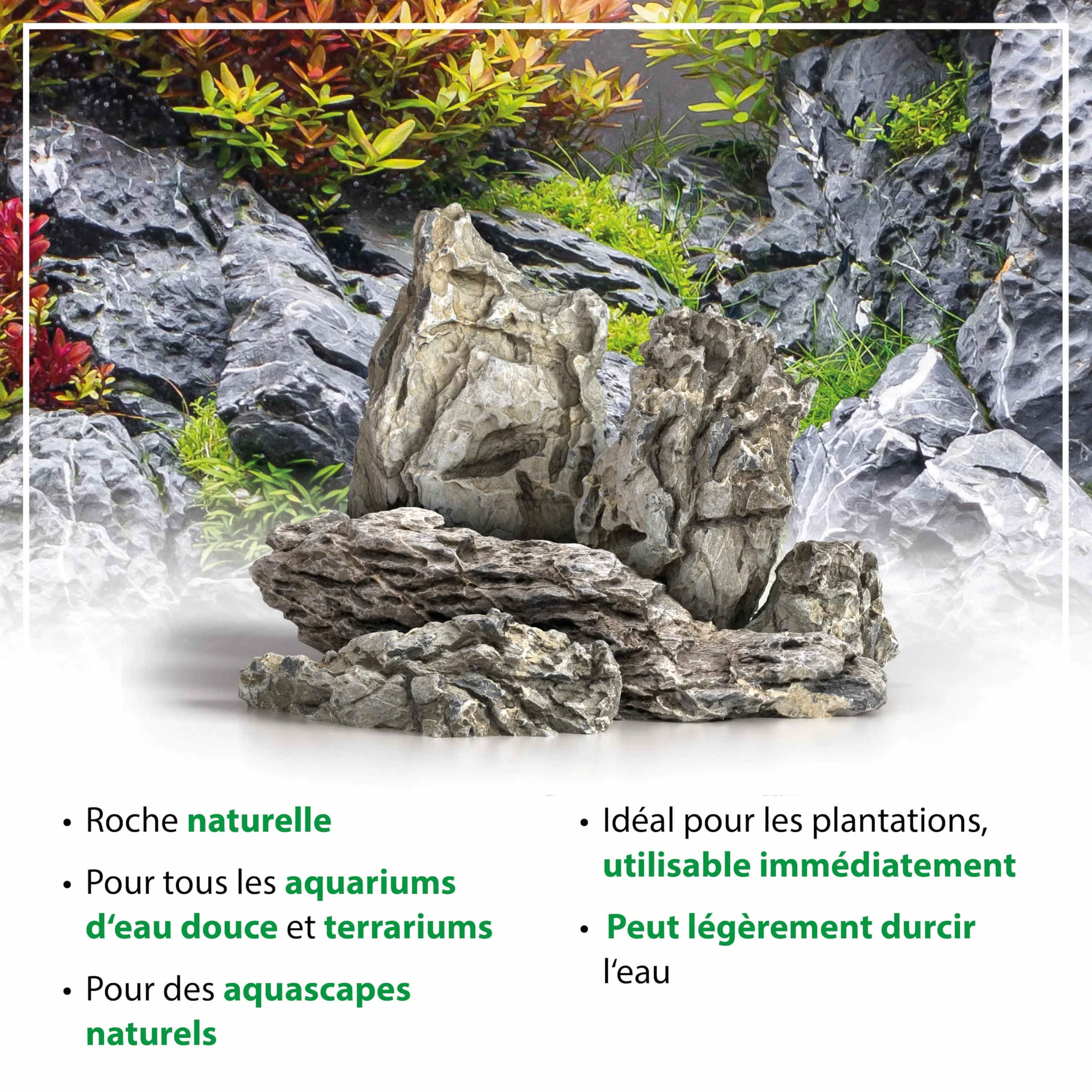 ARKA mySCAPE-Rocks Seiryu Pierres Naturelles d'aquascaping pour Aquariums d'Eau Douce et Terrariums